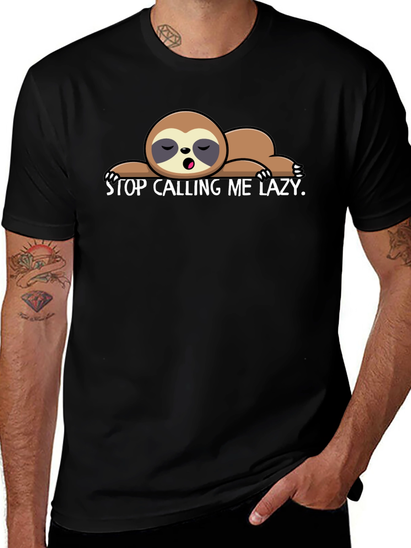 Lazy Sloth Graphic T-Shirt - Soft Cotton Tee