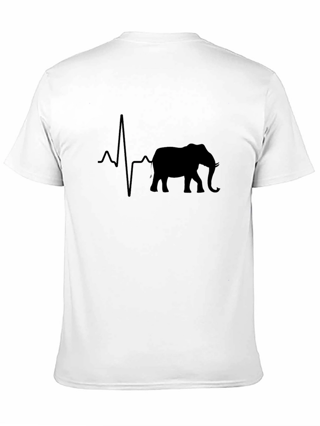 Elephant Heartbeat Graphic Tee - Black