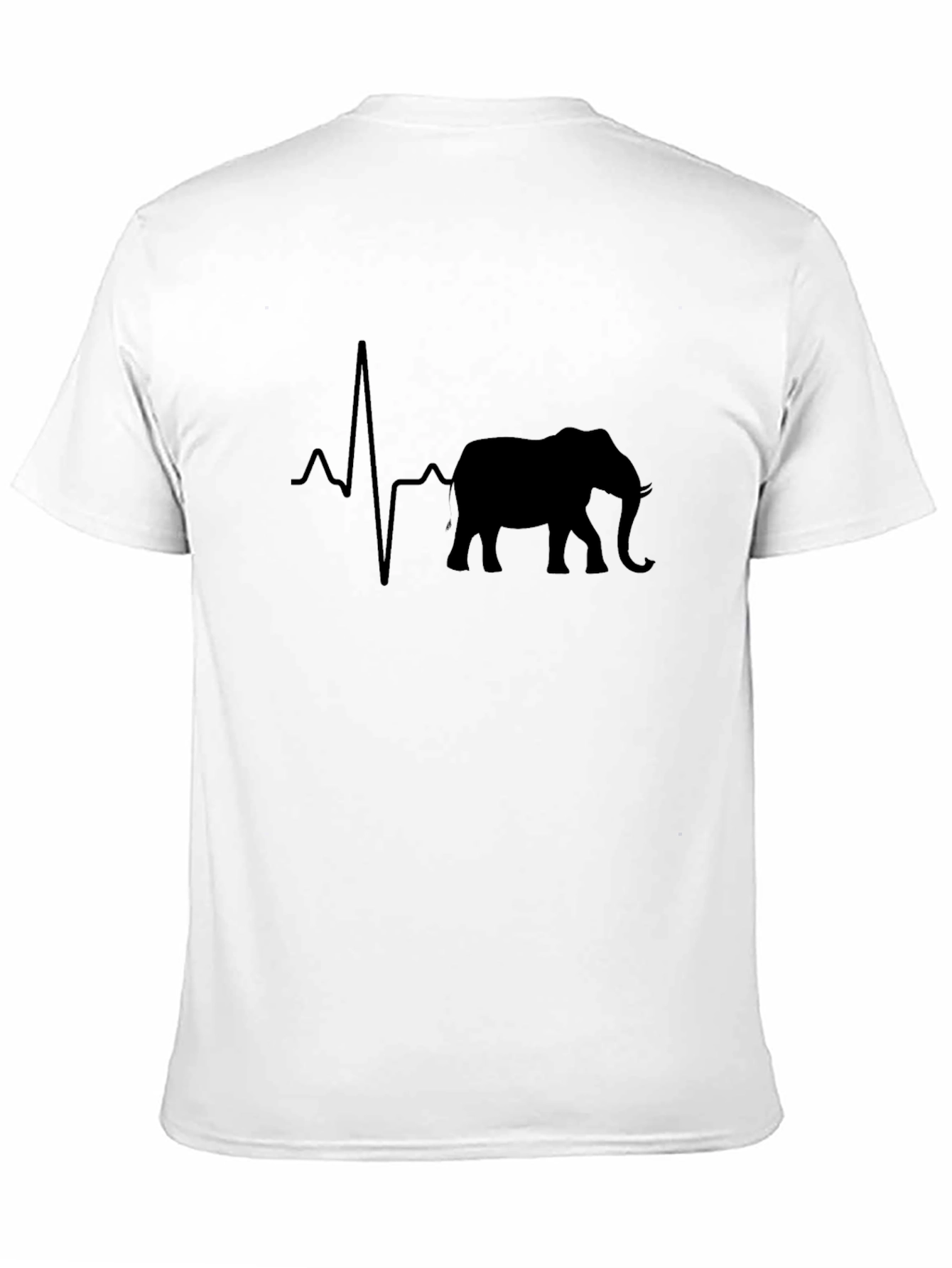 Elephant Heartbeat Graphic Tee - Black