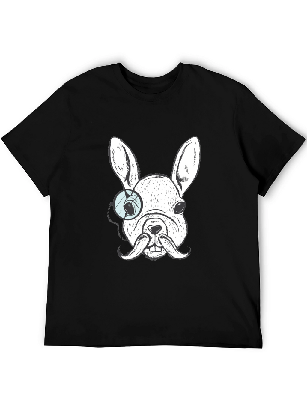 Dapper Dog Graphic Tee - French Bulldog Monocle