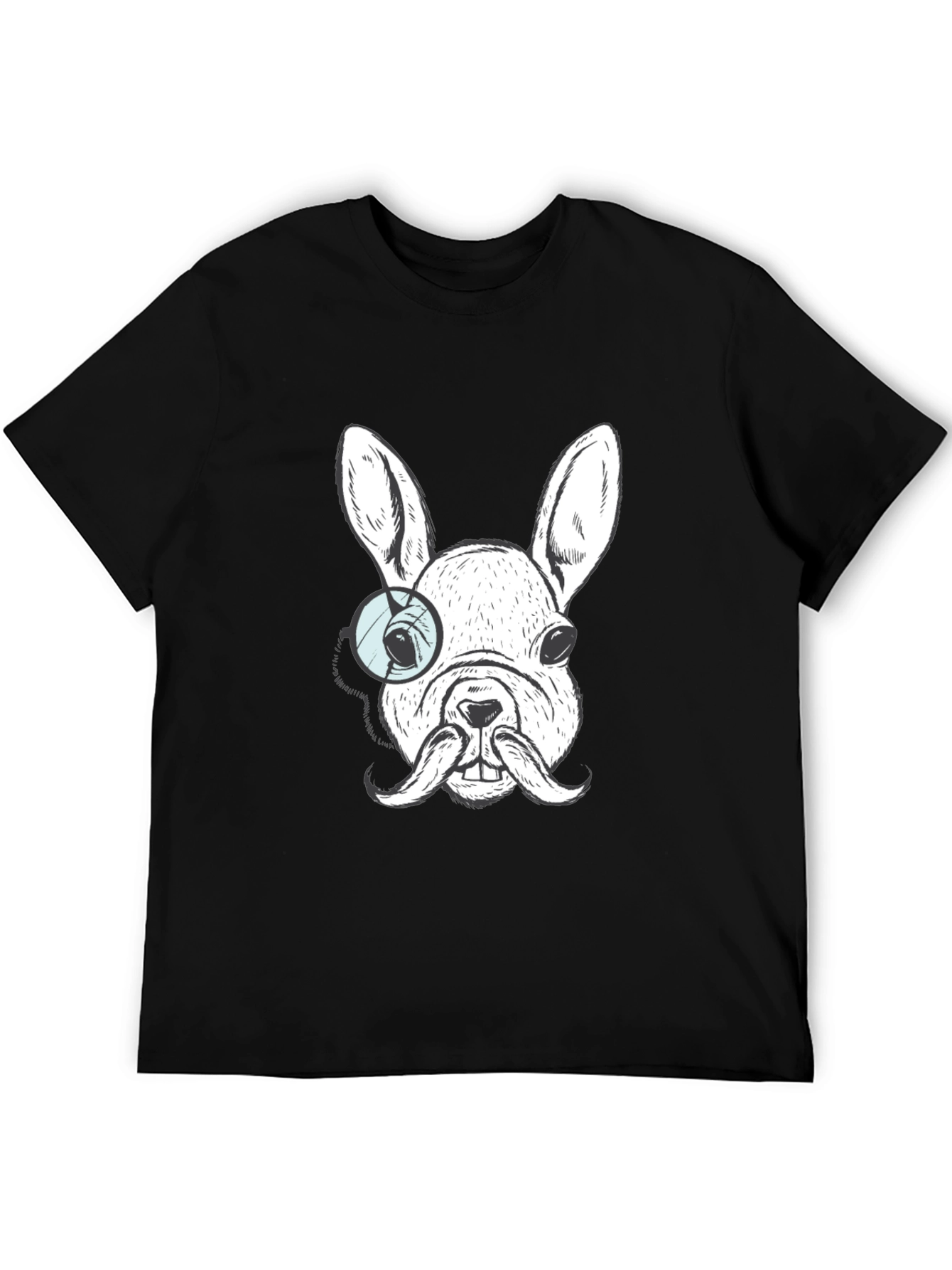 Dapper Dog Graphic Tee - French Bulldog Monocle