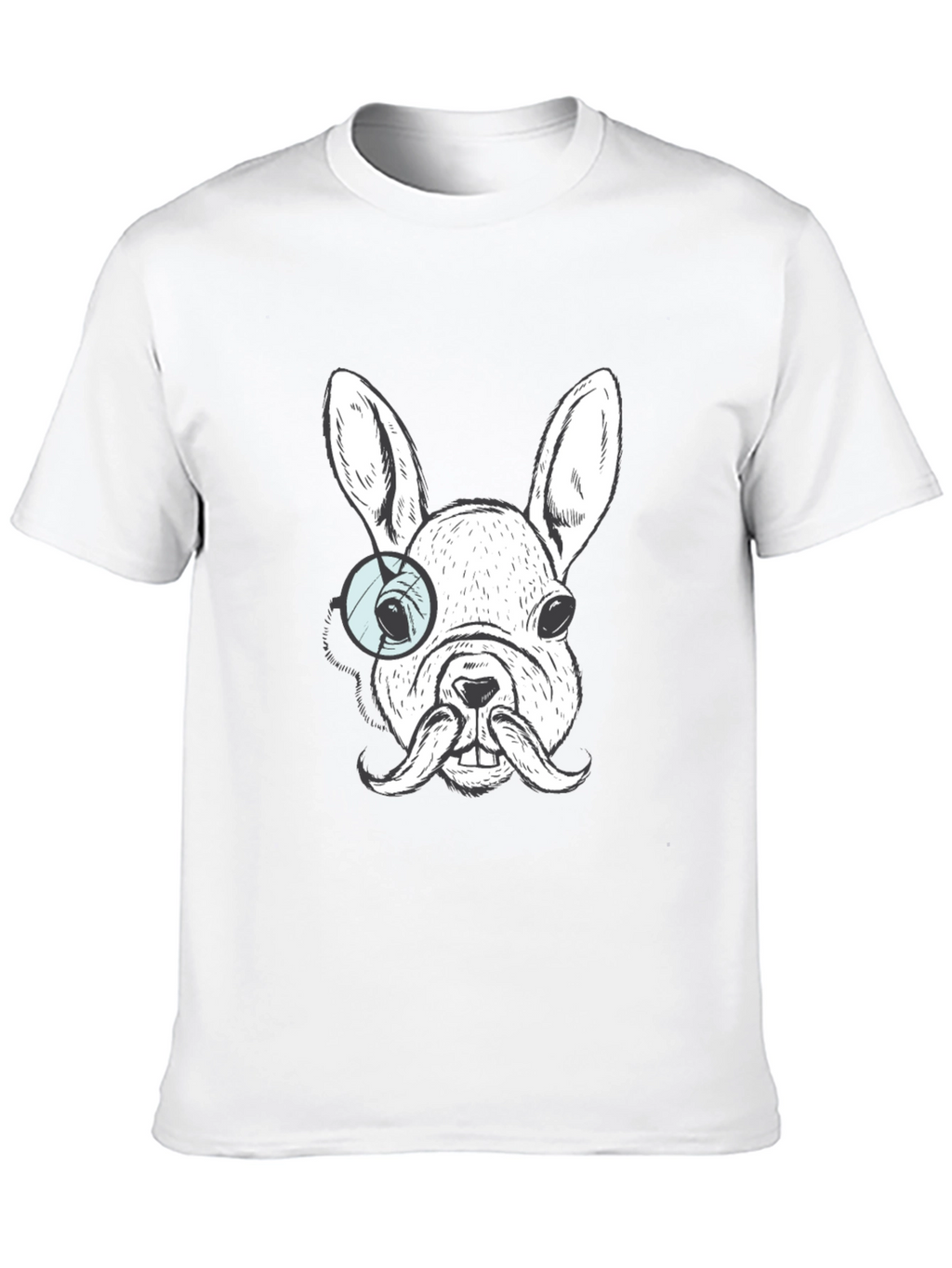 Dapper Dog Graphic Tee - French Bulldog Monocle