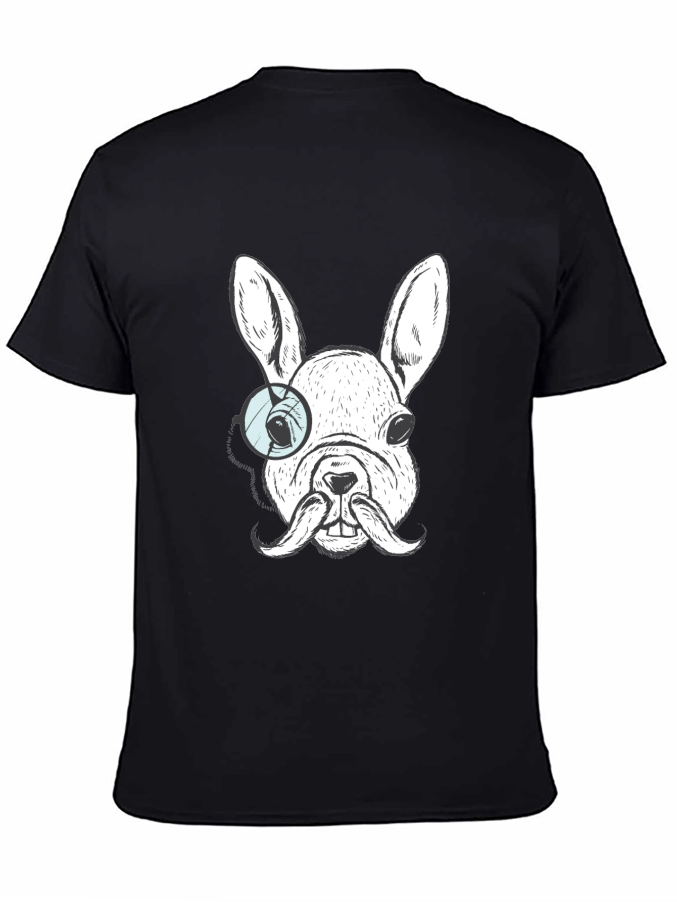 Dapper Dog Graphic Tee - French Bulldog Monocle
