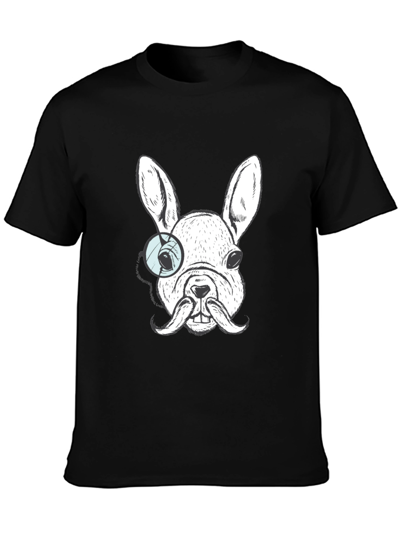 Dapper Dog Graphic Tee - French Bulldog Monocle
