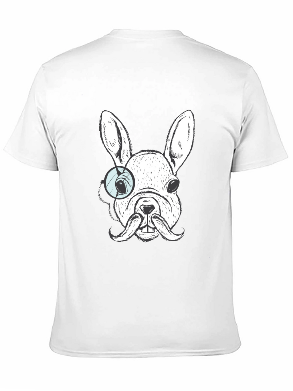 Dapper Dog Graphic Tee - French Bulldog Monocle
