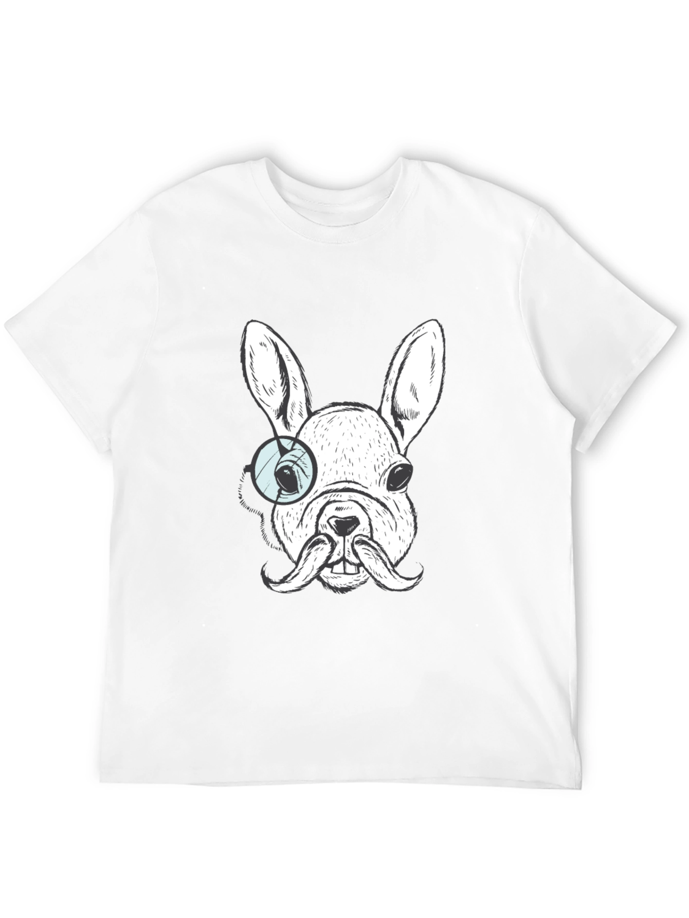 Dapper Dog Graphic Tee - French Bulldog Monocle