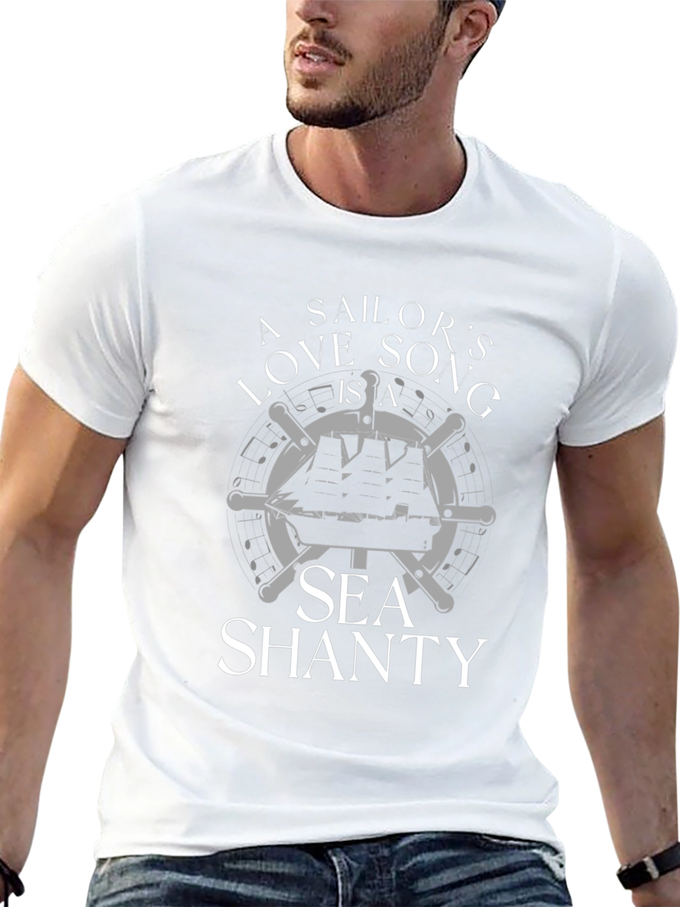 Sailors Love Song Sea Shanty Black T-Shirt