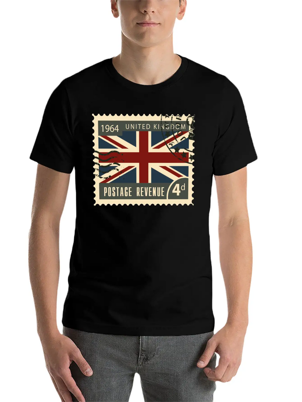 Uk England Post Stamp Unisex Casual T-Shirt – Clean Design For Daily Comfort