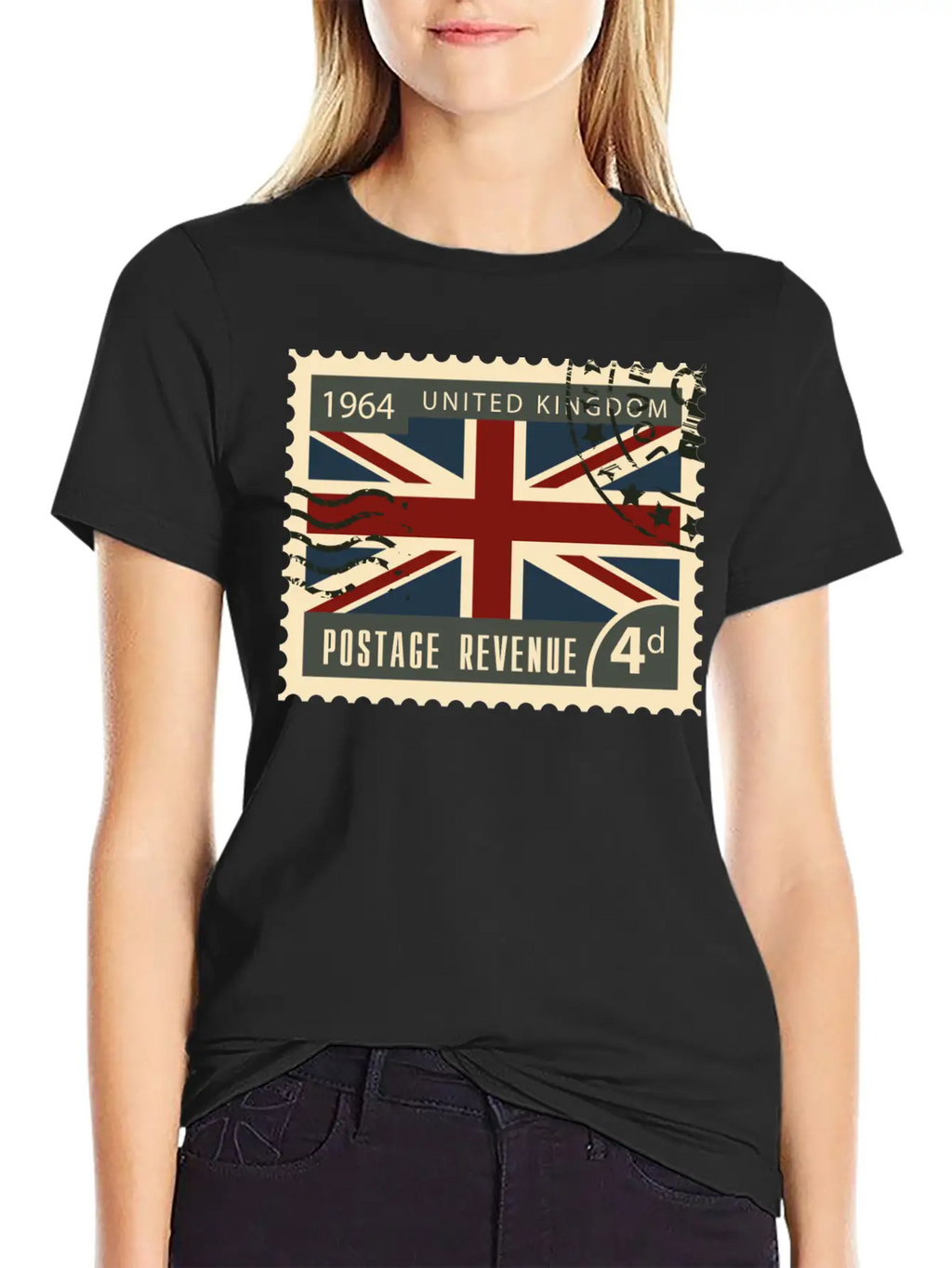 Uk England Post Stamp Unisex Casual T-Shirt – Clean Design For Daily Comfort