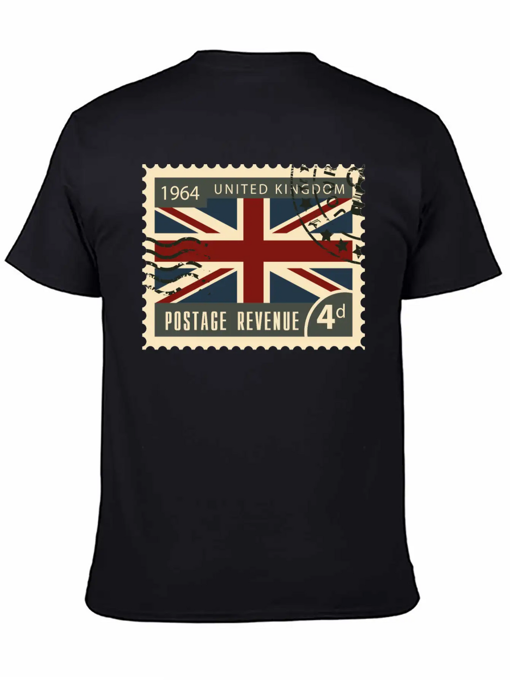 Uk England Post Stamp Unisex Casual T-Shirt – Clean Design For Daily Comfort