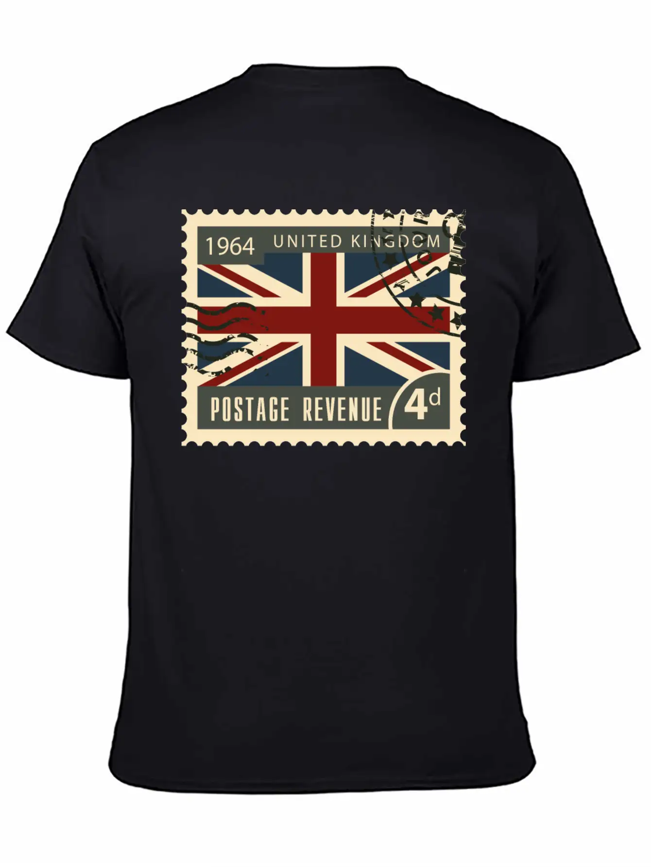 Uk England Post Stamp Unisex Casual T-Shirt – Clean Design For Daily Comfort