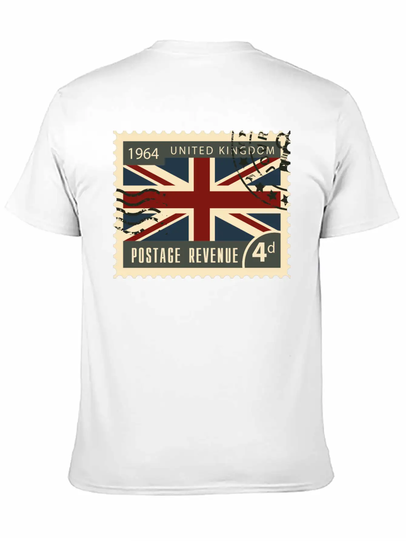 Uk England Post Stamp Unisex Casual T-Shirt – Clean Design For Daily Comfort
