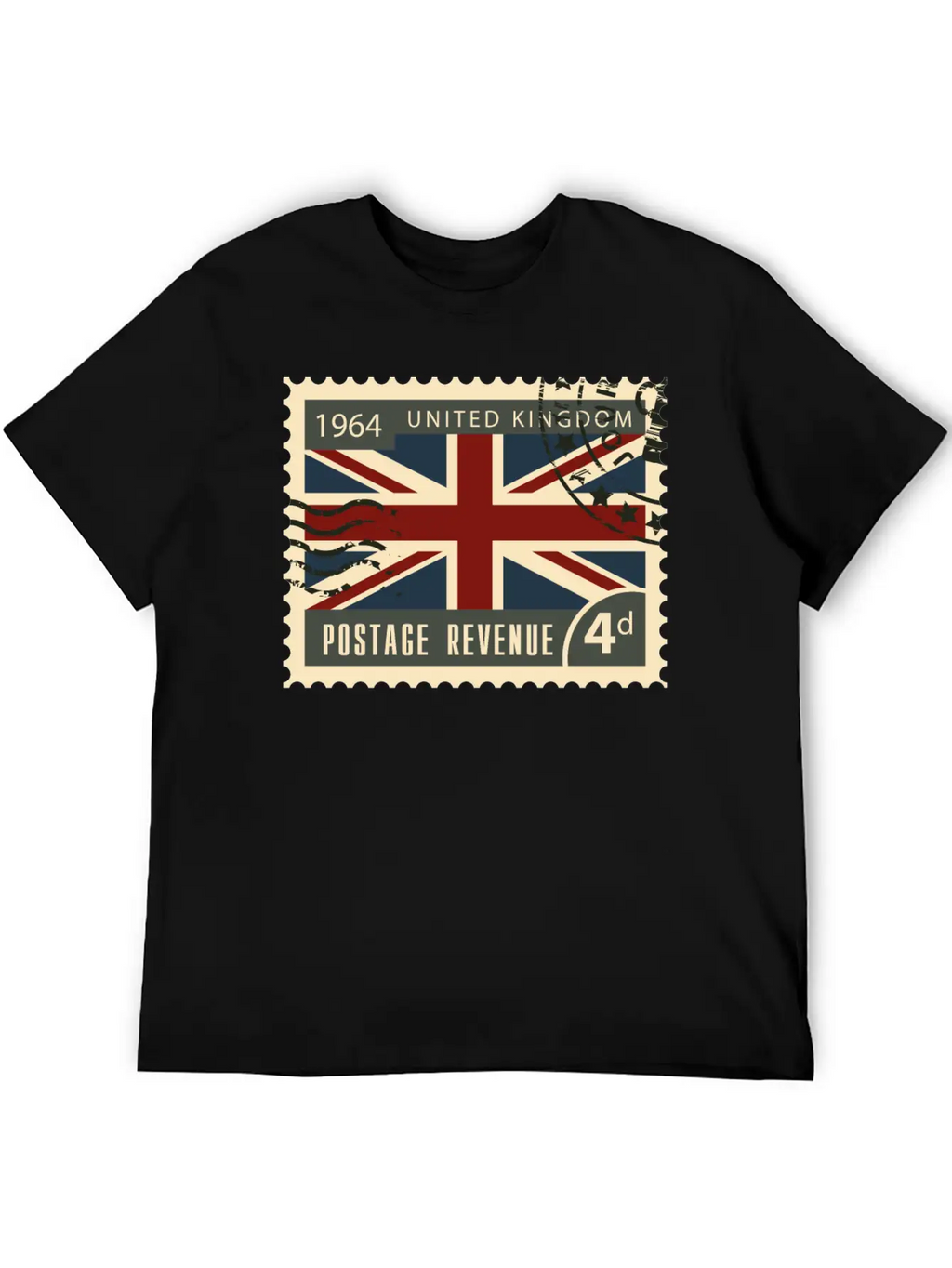 Uk England Post Stamp Unisex Casual T-Shirt – Clean Design For Daily Comfort