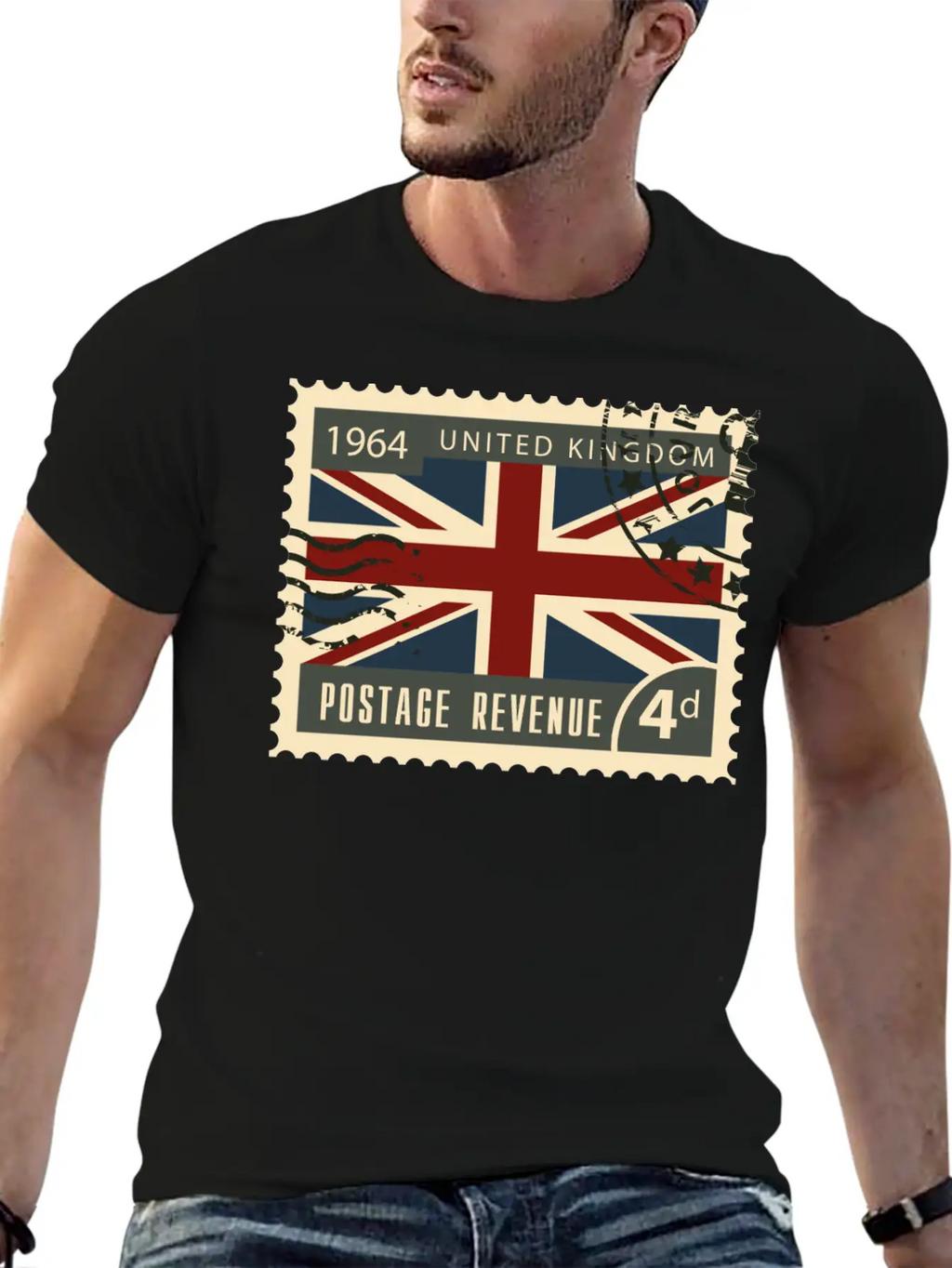 Uk England Post Stamp Unisex Casual T-Shirt – Clean Design For Daily Comfort