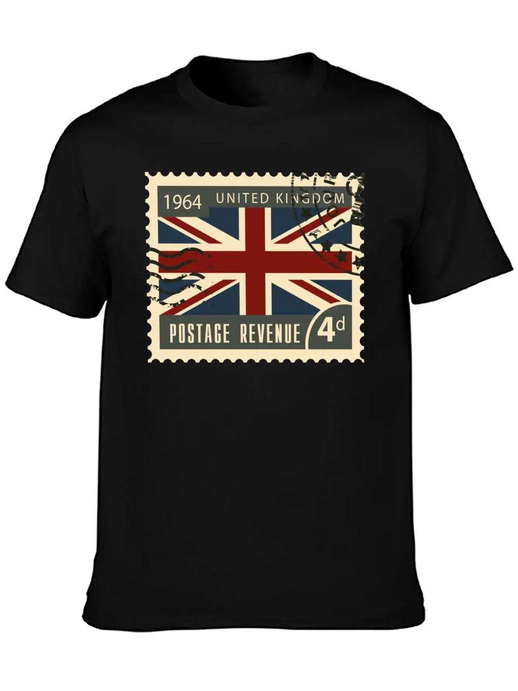 Uk England Post Stamp Unisex Casual T-Shirt – Clean Design For Daily Comfort