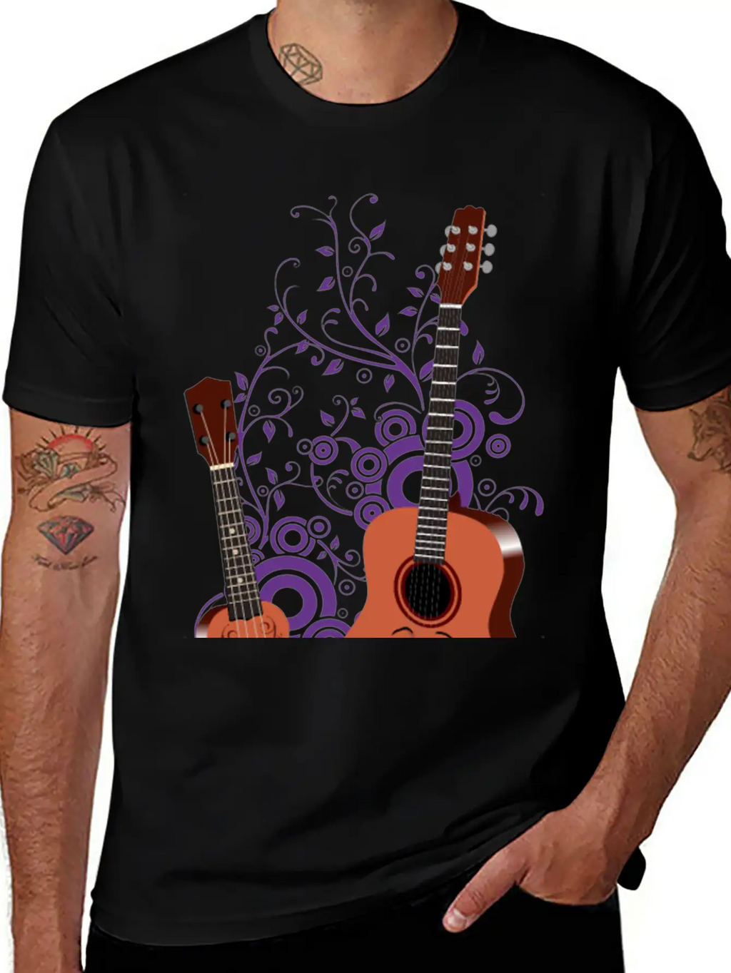 Uke Im Your Father - Acoustic Guitar Cool Musical Unisex Casual T-Shirt – Clean Design For Daily Comfort