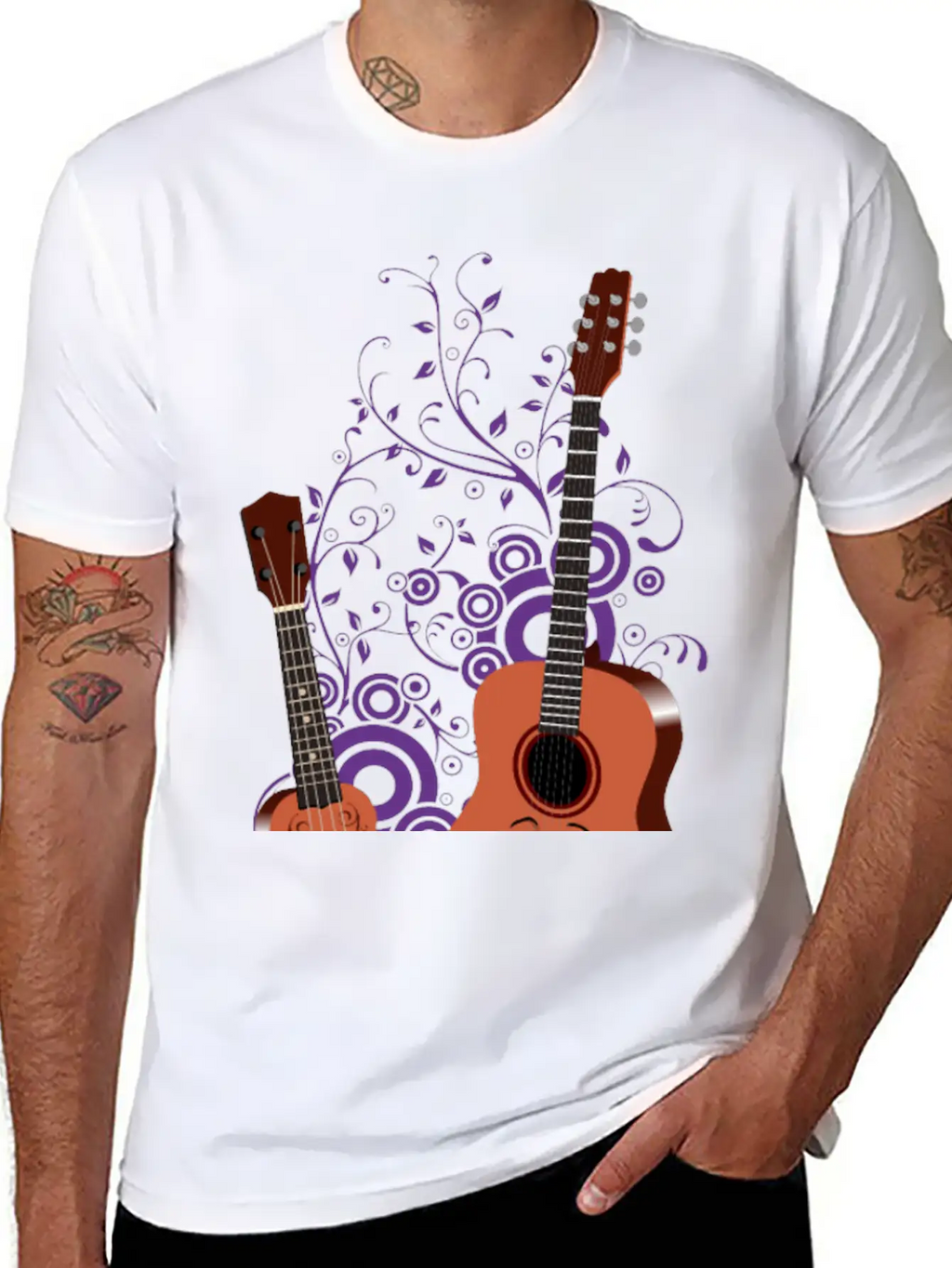 Uke Im Your Father - Acoustic Guitar Cool Musical Unisex Casual T-Shirt – Clean Design For Daily Comfort