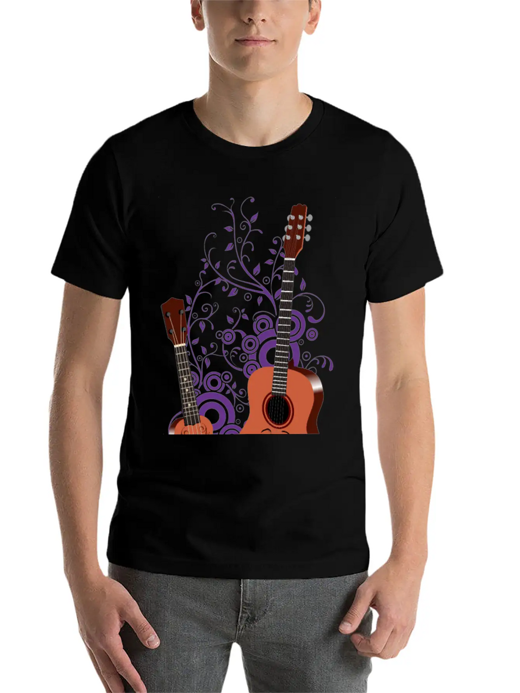 Uke Im Your Father - Acoustic Guitar Cool Musical Unisex Casual T-Shirt – Clean Design For Daily Comfort
