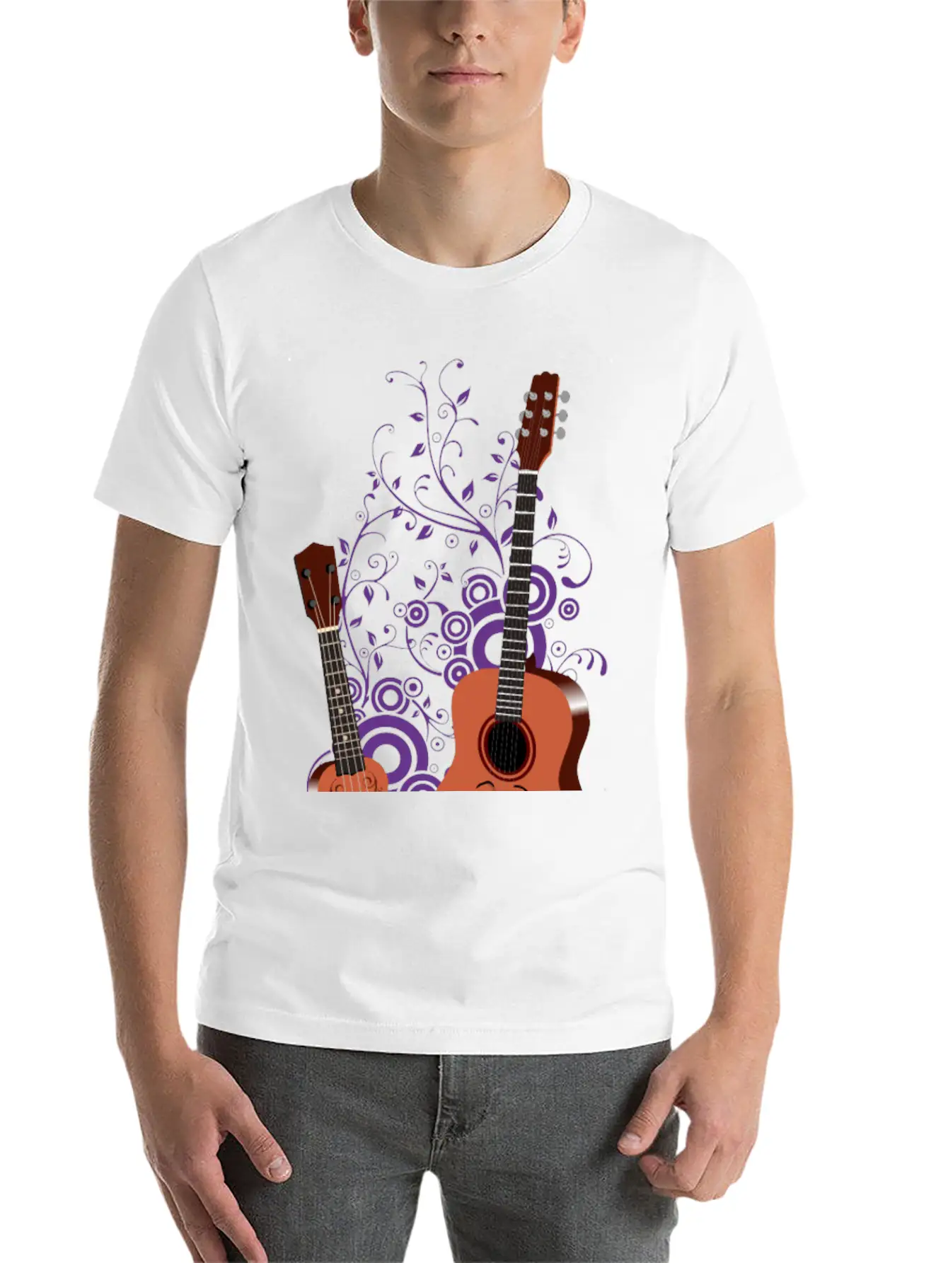 Uke Im Your Father - Acoustic Guitar Cool Musical Unisex Casual T-Shirt – Clean Design For Daily Comfort