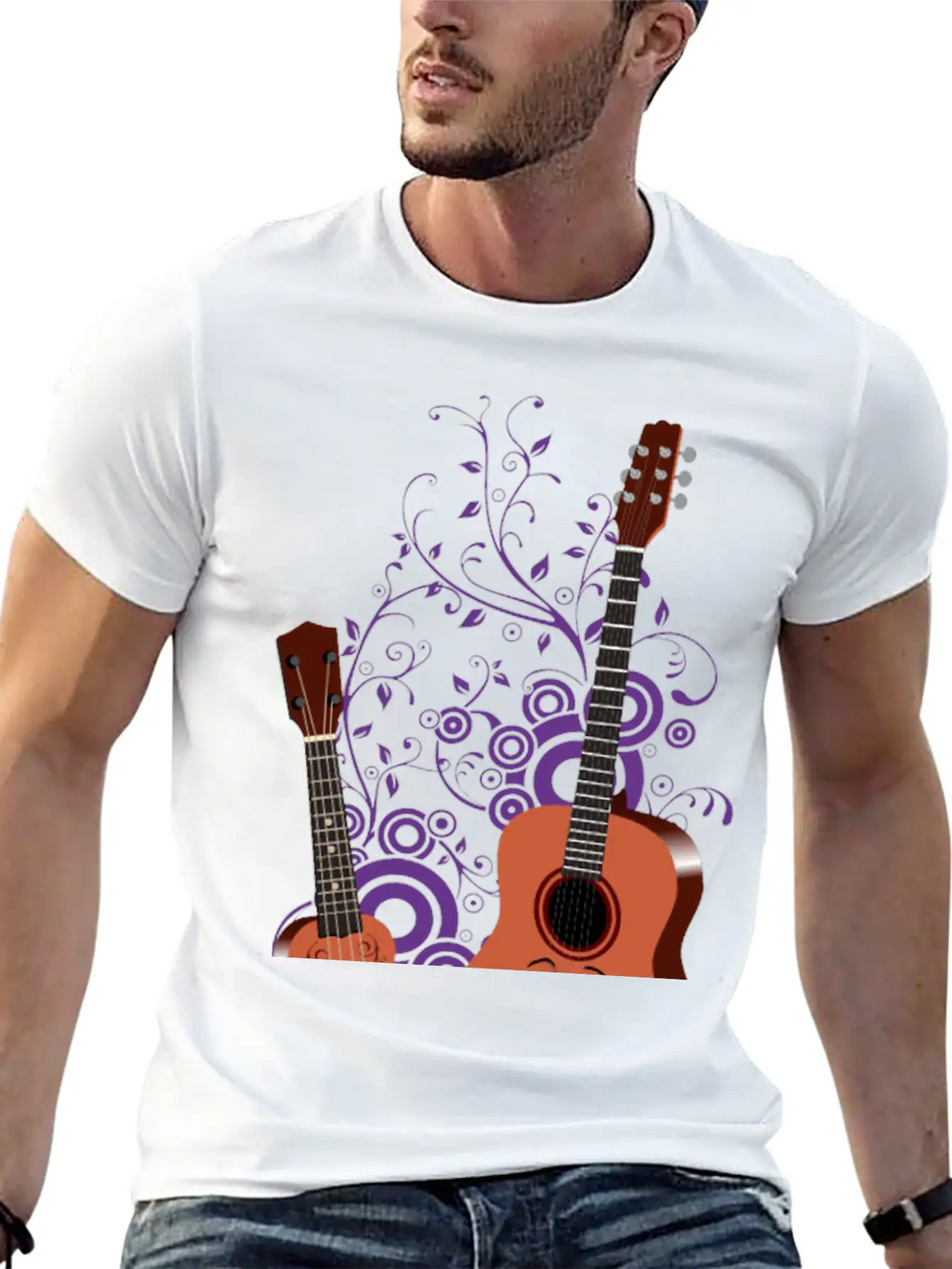 Uke Im Your Father - Acoustic Guitar Cool Musical Unisex Casual T-Shirt – Clean Design For Daily Comfort
