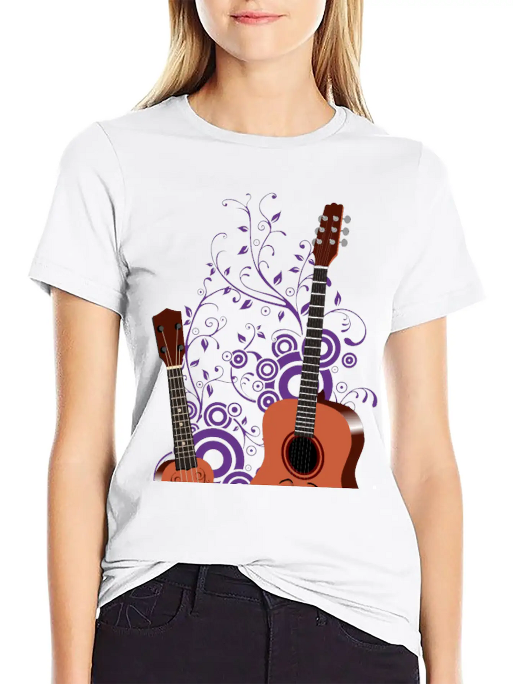Uke Im Your Father - Acoustic Guitar Cool Musical Unisex Casual T-Shirt – Clean Design For Daily Comfort