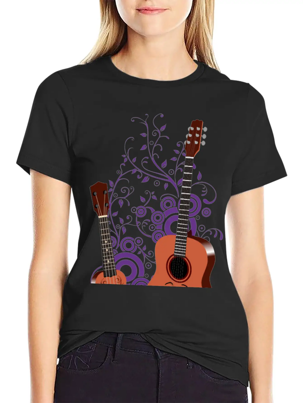 Uke Im Your Father - Acoustic Guitar Cool Musical Unisex Casual T-Shirt – Clean Design For Daily Comfort