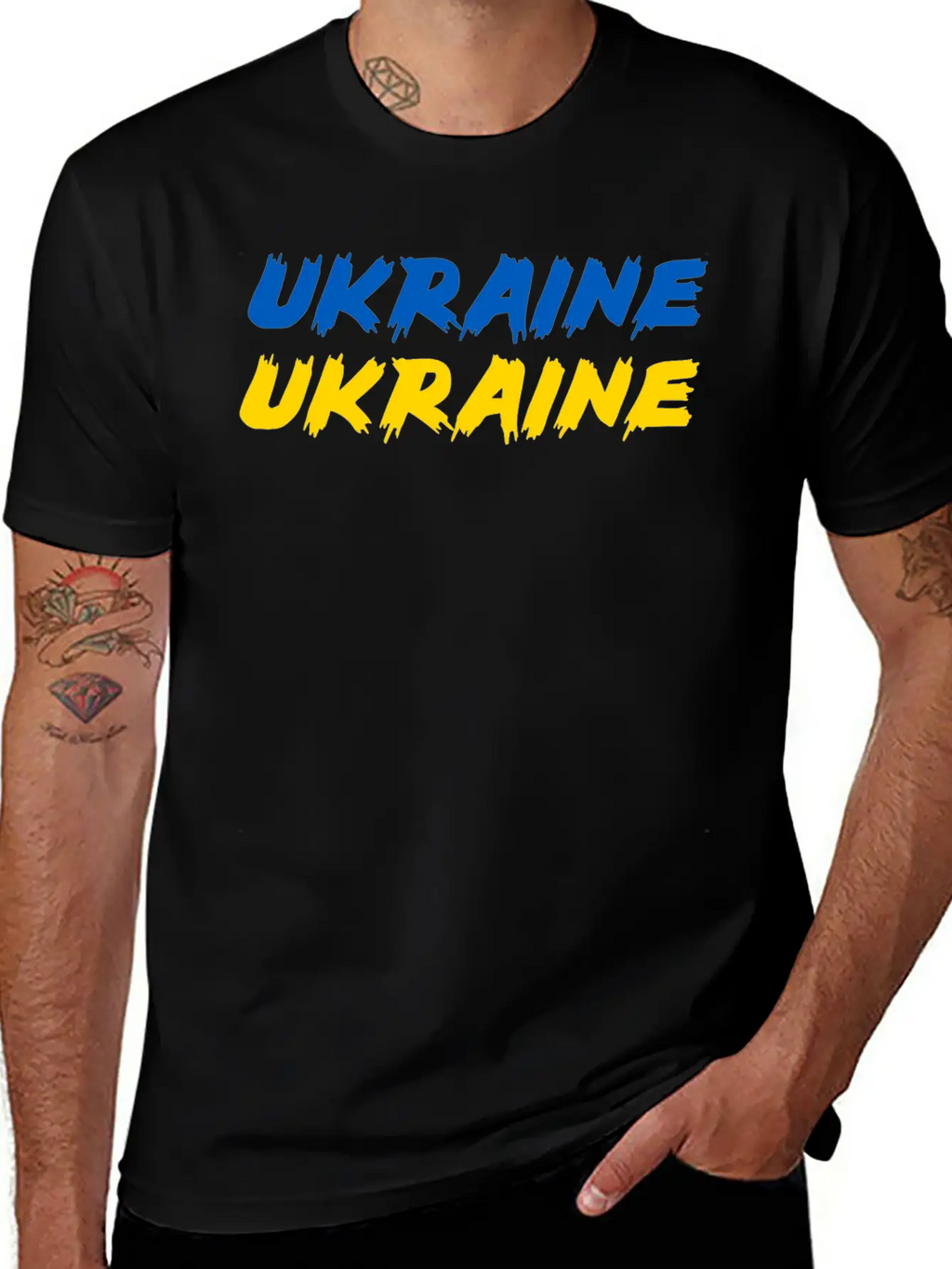 Ukraine Flag Stylish Everyday T-Shirt – Unisex Basic Cotton Tee