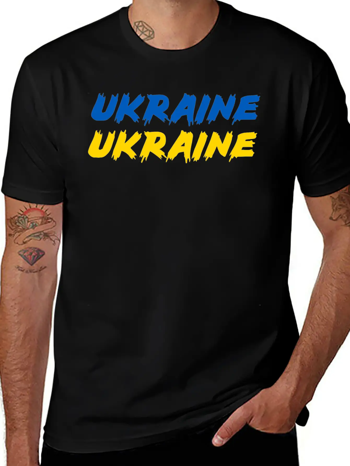 Ukraine Flag Stylish Everyday T-Shirt – Unisex Basic Cotton Tee