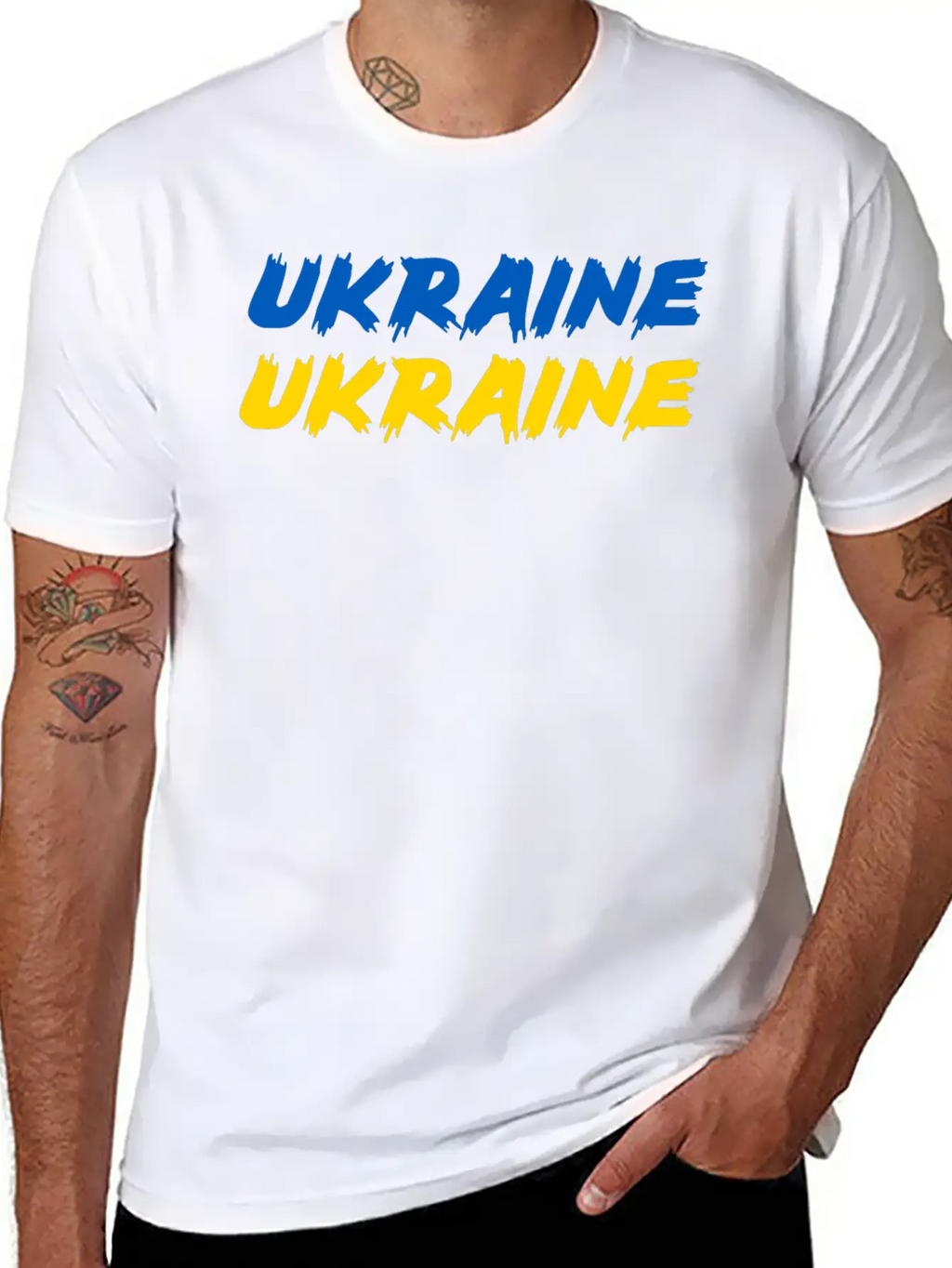 Ukraine Flag Stylish Everyday T-Shirt – Unisex Basic Cotton Tee