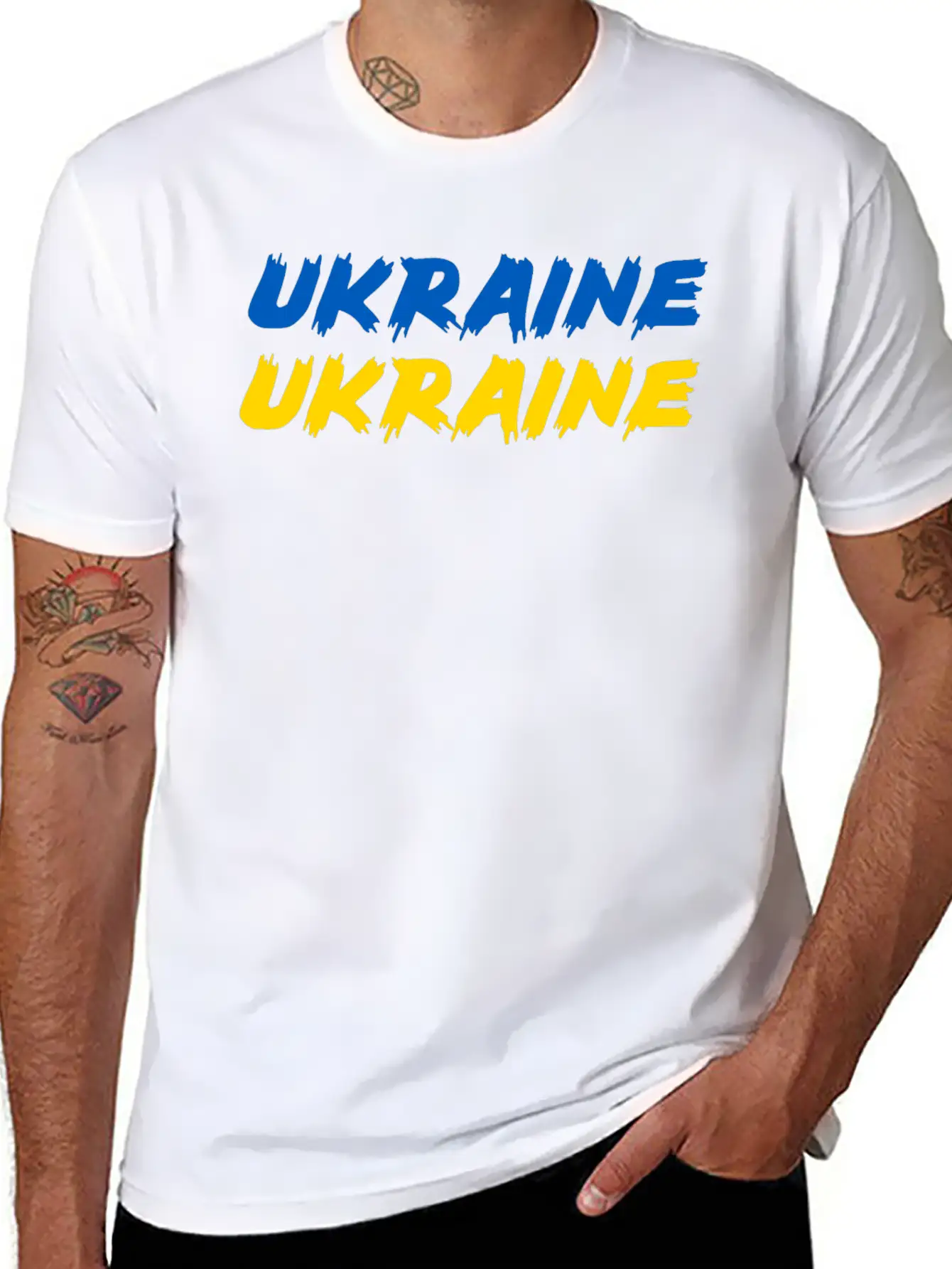 Ukraine Flag Stylish Everyday T-Shirt – Unisex Basic Cotton Tee