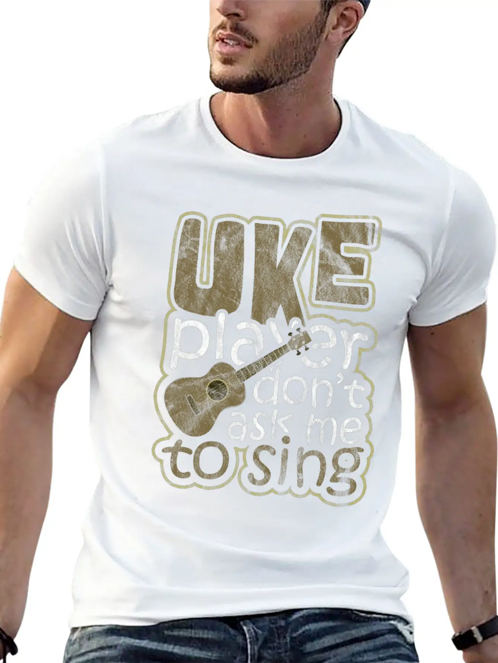 Ukulele Hawaii Classic Fit Graphic Tee For Daily Comfort – Unisex Cotton Shirt