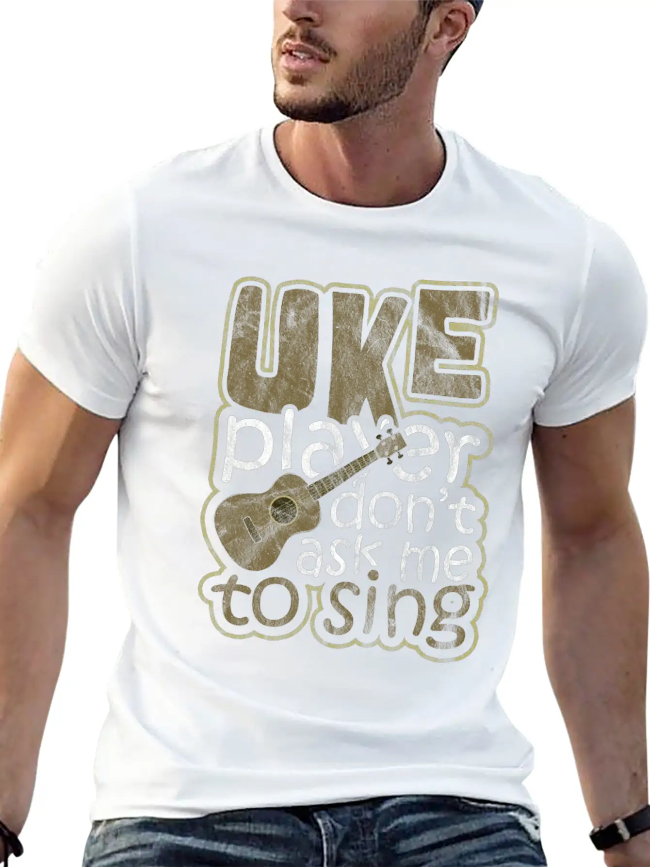 Ukulele Hawaii Classic Fit Graphic Tee For Daily Comfort – Unisex Cotton Shirt