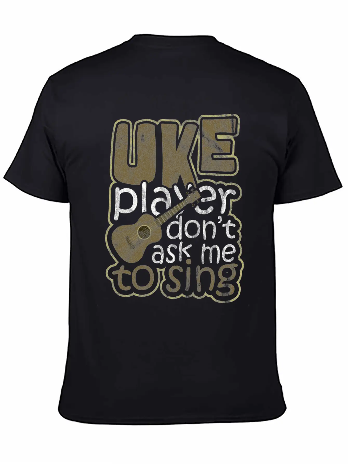 Ukulele Hawaii Classic Fit Graphic Tee For Daily Comfort – Unisex Cotton Shirt