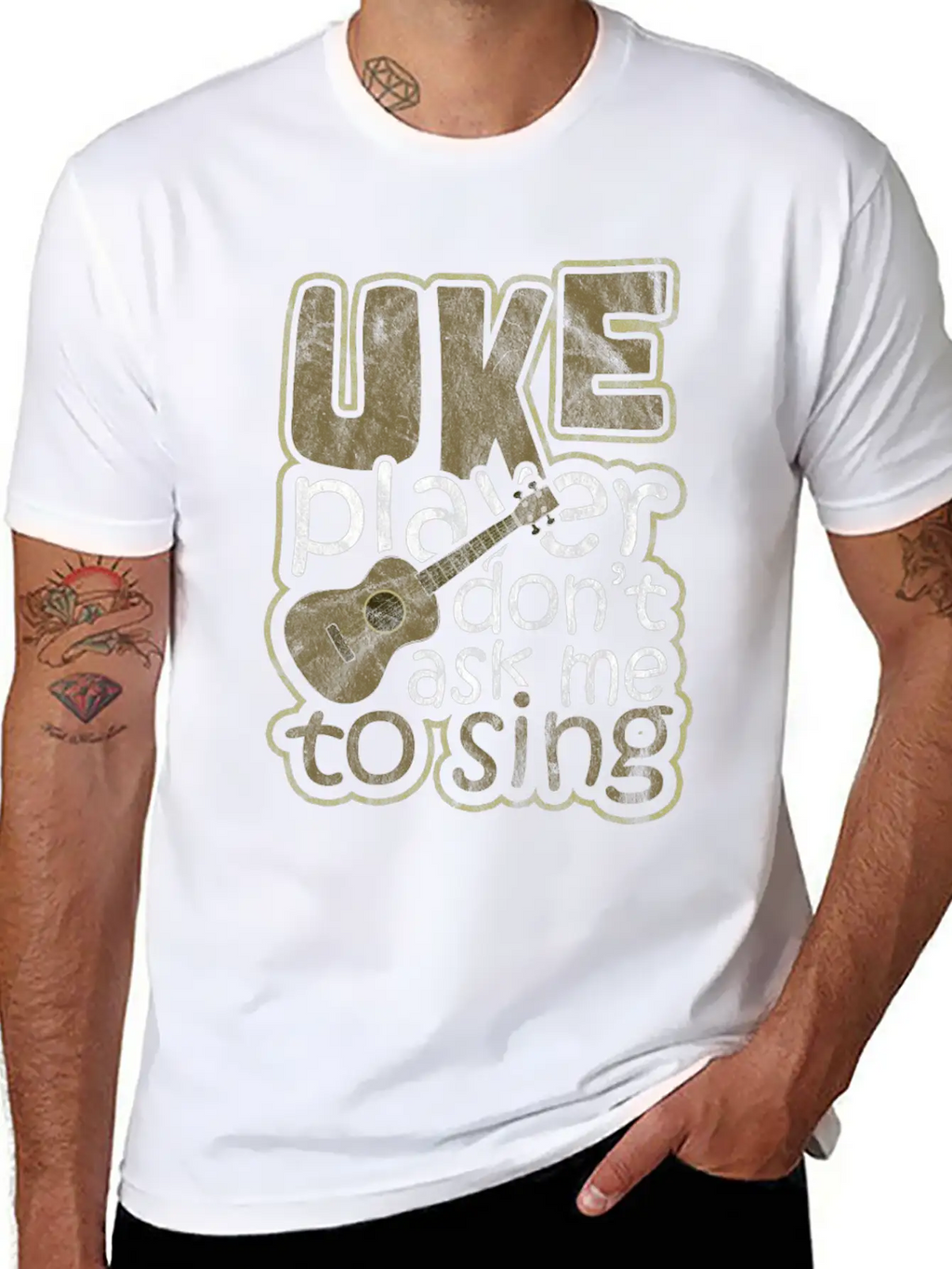 Ukulele Hawaii Classic Fit Graphic Tee For Daily Comfort – Unisex Cotton Shirt