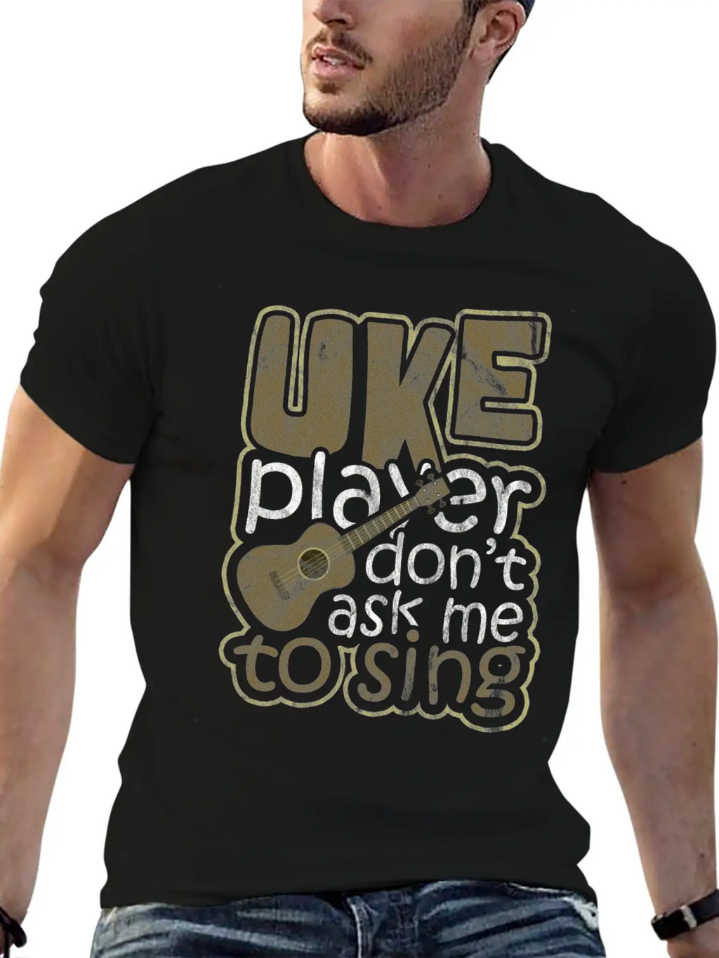 Ukulele Hawaii Classic Fit Graphic Tee For Daily Comfort – Unisex Cotton Shirt