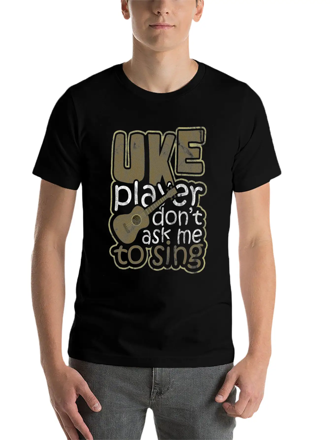 Ukulele Hawaii Classic Fit Graphic Tee For Daily Comfort – Unisex Cotton Shirt