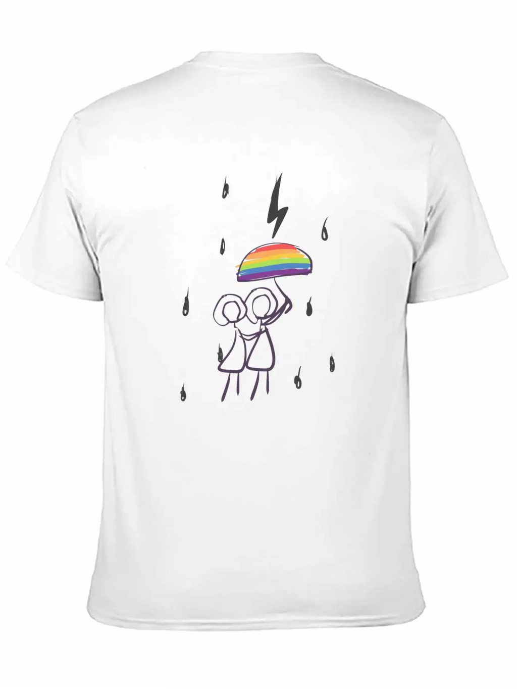 Umbrella Lgbt Couple Love Lesbian Rain Unisex Casual T-Shirt – Clean Design For Daily Comfort