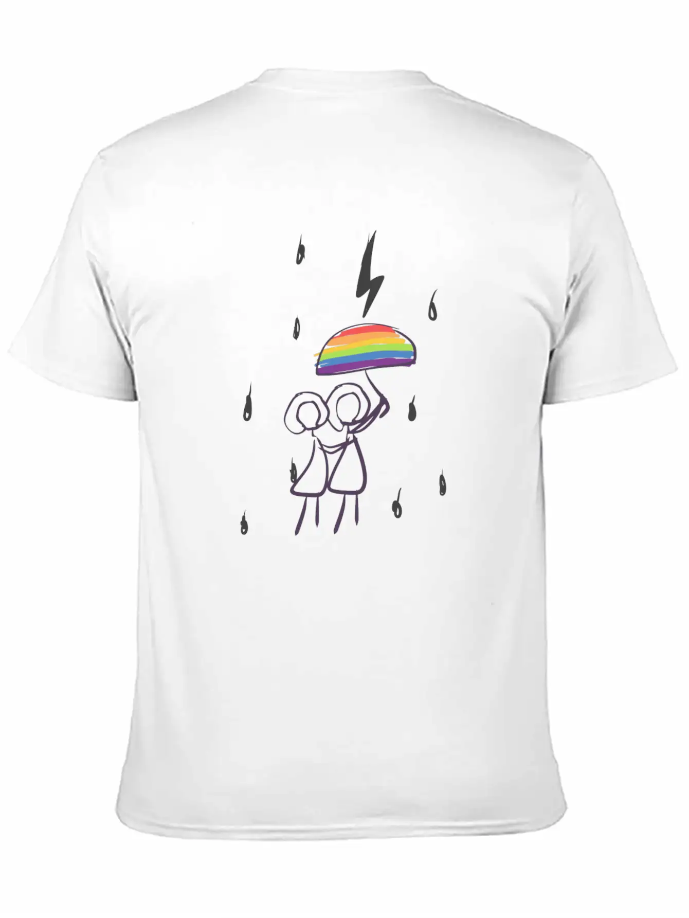 Umbrella Lgbt Couple Love Lesbian Rain Unisex Casual T-Shirt – Clean Design For Daily Comfort