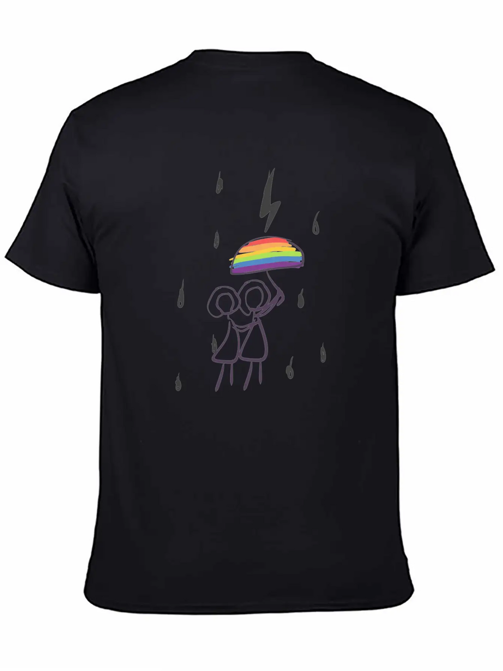 Umbrella Lgbt Couple Love Lesbian Rain Unisex Casual T-Shirt – Clean Design For Daily Comfort