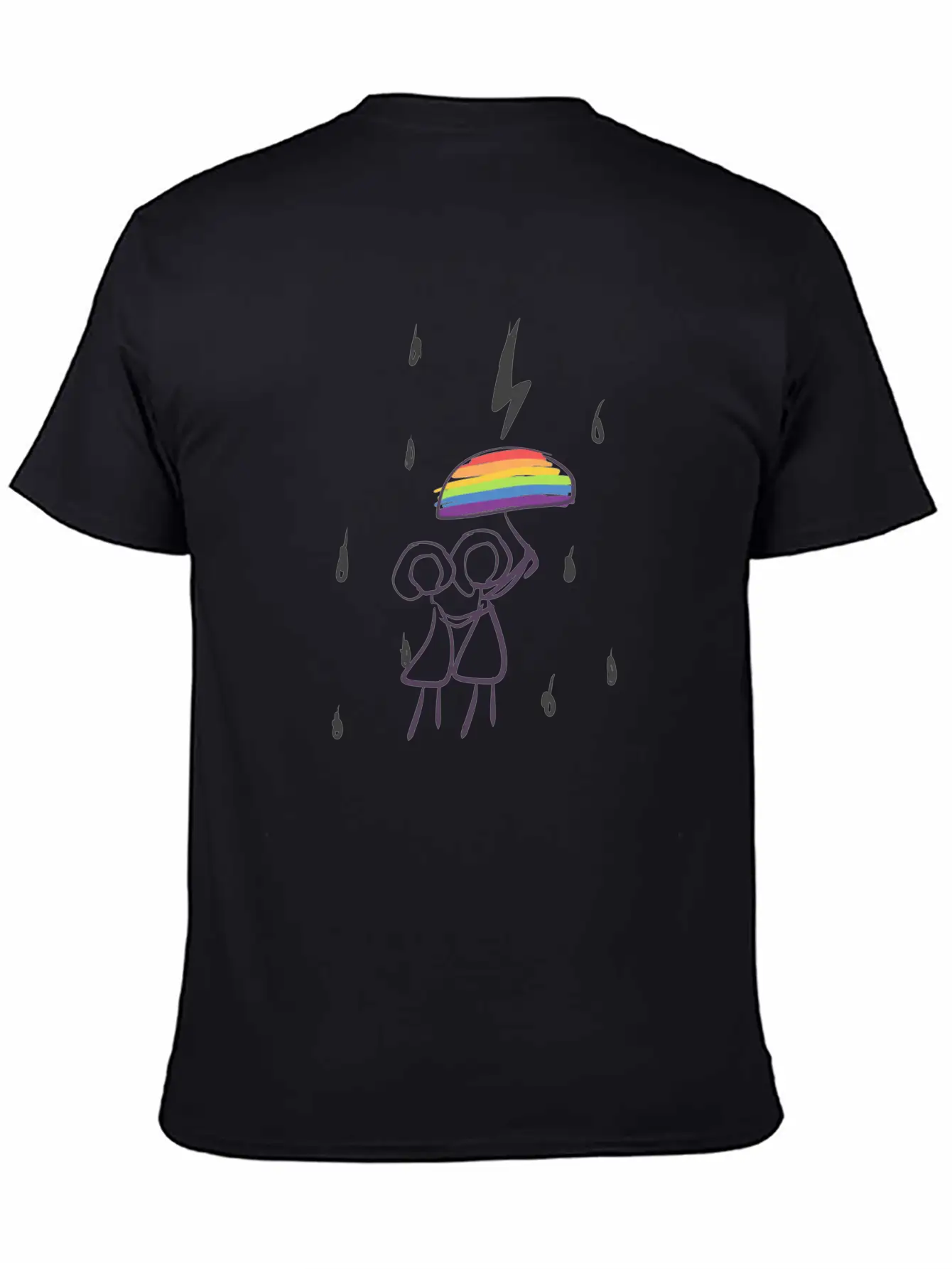 Umbrella Lgbt Couple Love Lesbian Rain Unisex Casual T-Shirt – Clean Design For Daily Comfort