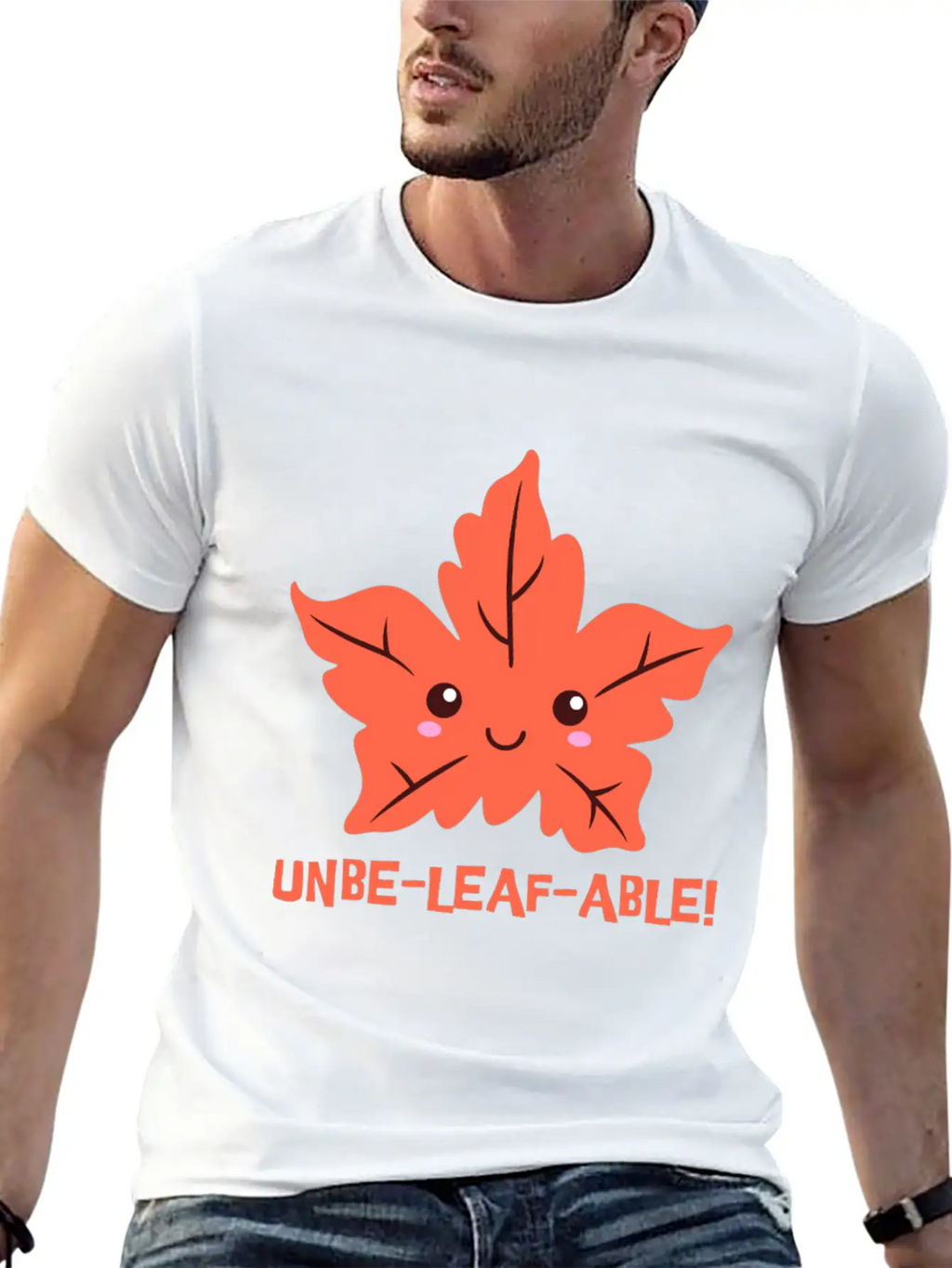 Un-belief-able! Cute Unbelievable Leaf Cartoon! Breathable Soft Cotton T-Shirt – Timeless Casual Look