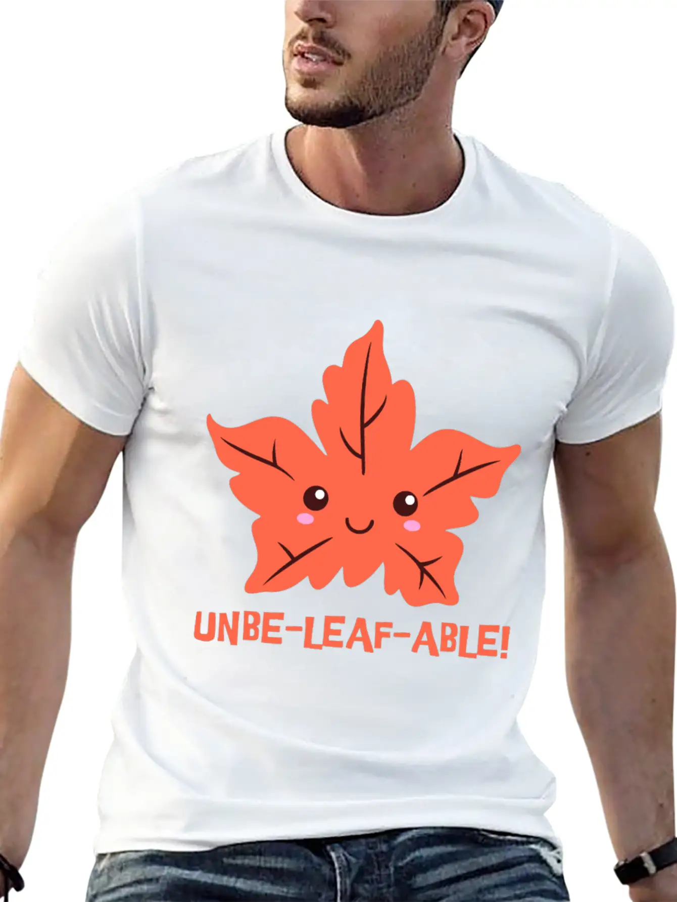 Un-belief-able! Cute Unbelievable Leaf Cartoon! Breathable Soft Cotton T-Shirt – Timeless Casual Look