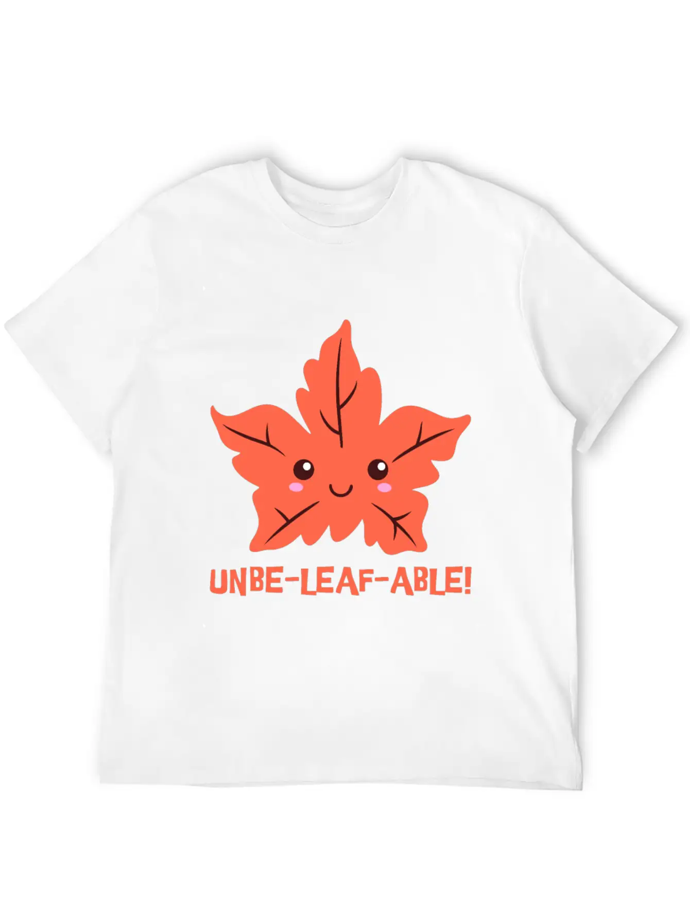 Un-belief-able! Cute Unbelievable Leaf Cartoon! Breathable Soft Cotton T-Shirt – Timeless Casual Look