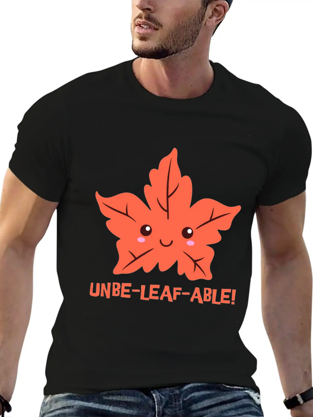 Un-belief-able! Cute Unbelievable Leaf Cartoon! Breathable Soft Cotton T-Shirt – Timeless Casual Look