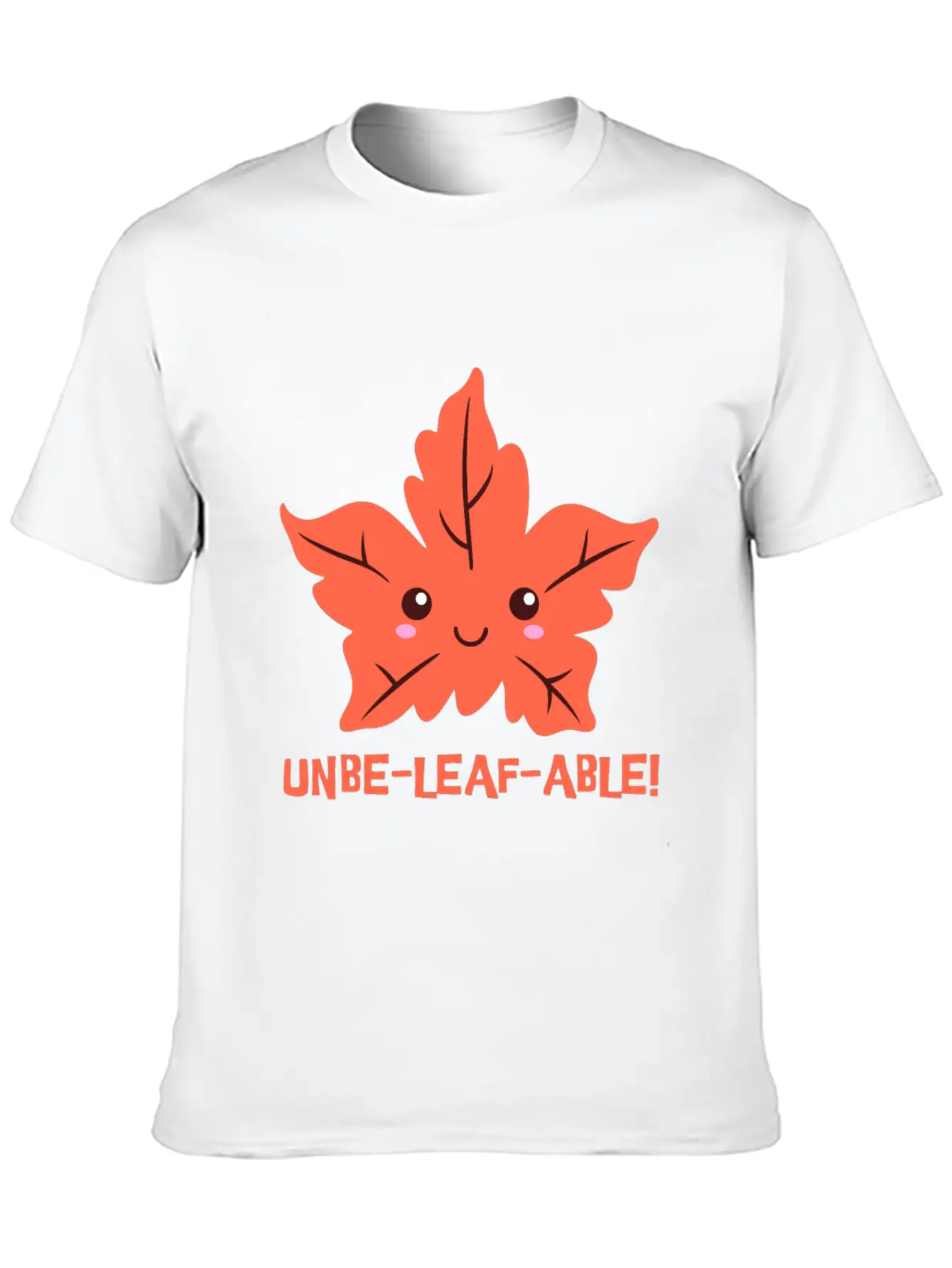 Un-belief-able! Cute Unbelievable Leaf Cartoon! Breathable Soft Cotton T-Shirt – Timeless Casual Look