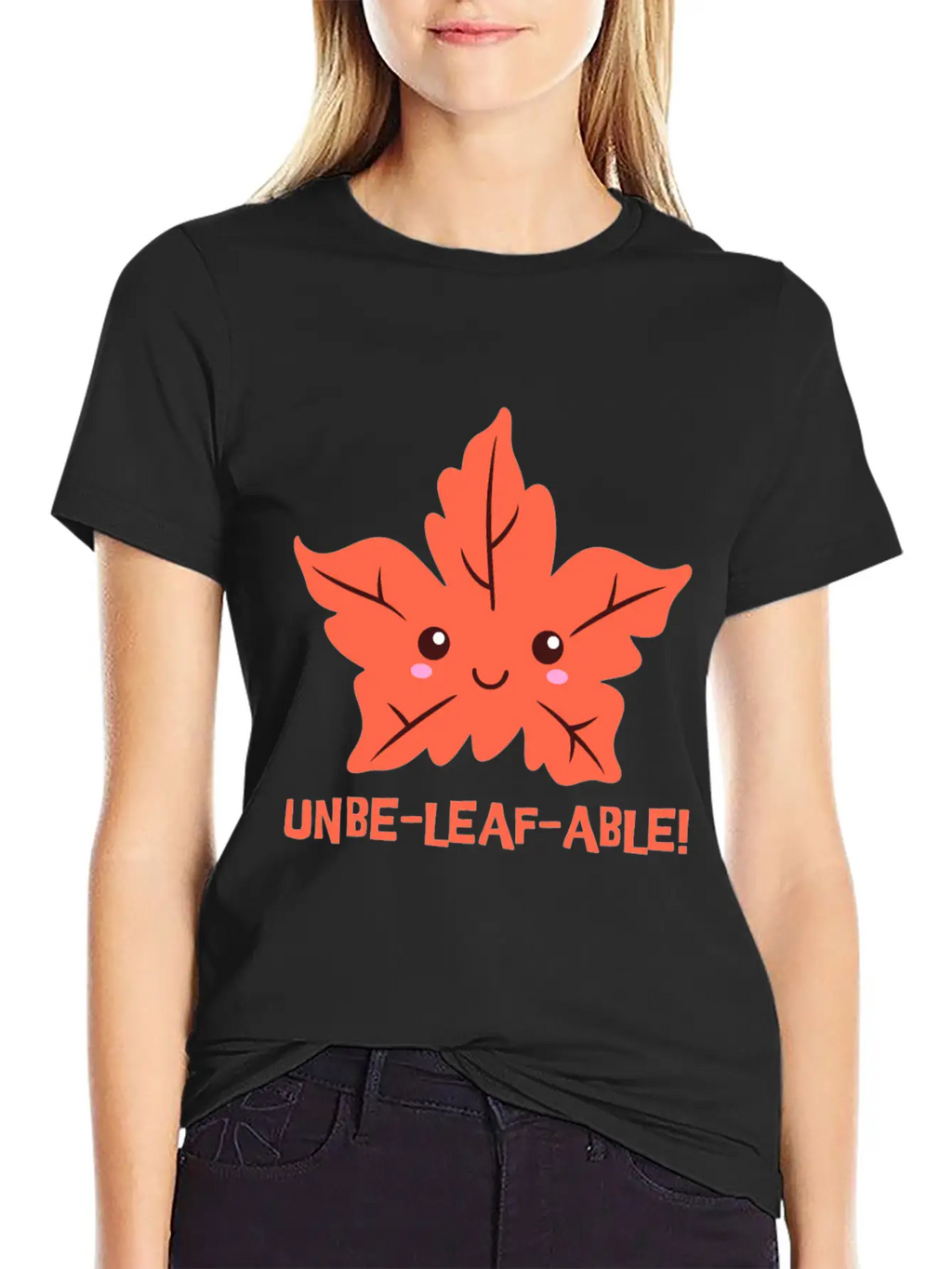 Un-belief-able! Cute Unbelievable Leaf Cartoon! Breathable Soft Cotton T-Shirt – Timeless Casual Look