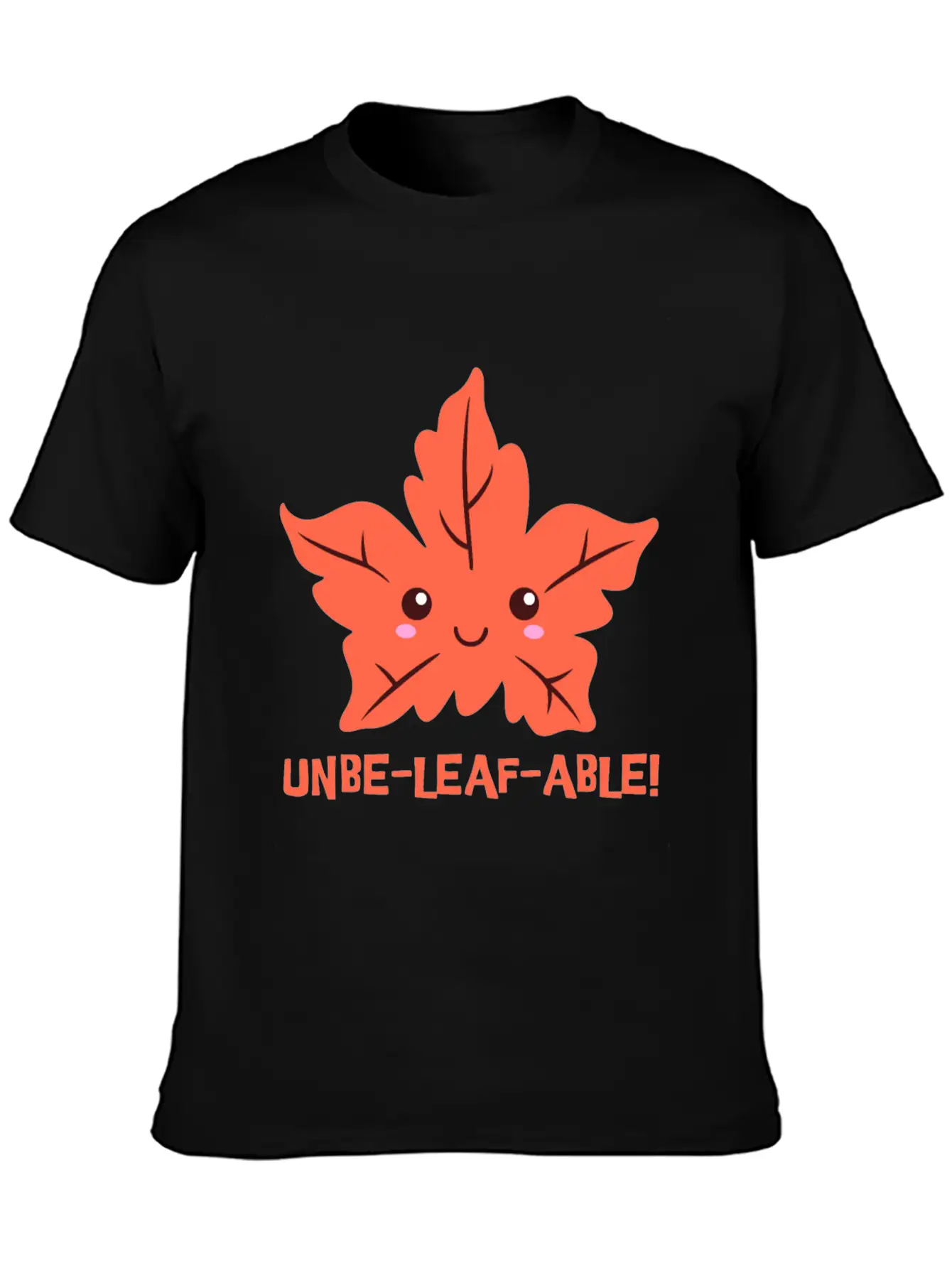 Un-belief-able! Cute Unbelievable Leaf Cartoon! Breathable Soft Cotton T-Shirt – Timeless Casual Look