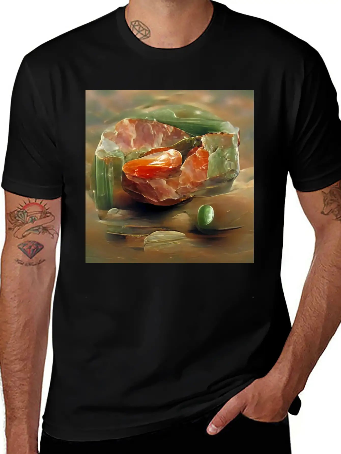 Unakite Crystal Gemstone Unisex Casual T-Shirt – Clean Design For Daily Comfort