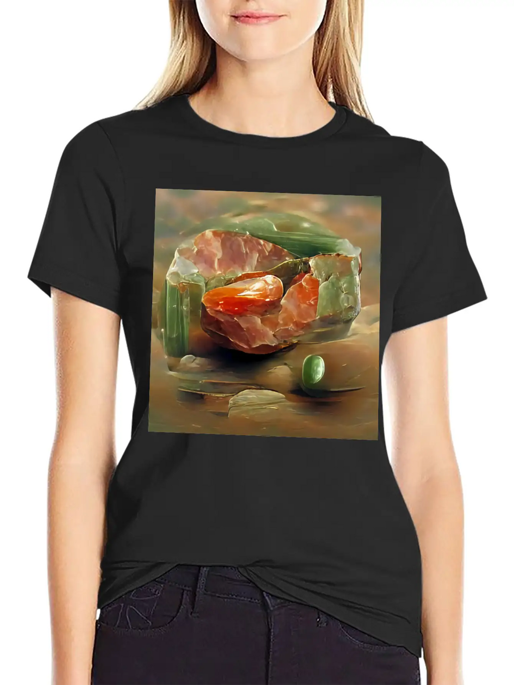Unakite Crystal Gemstone Unisex Casual T-Shirt – Clean Design For Daily Comfort