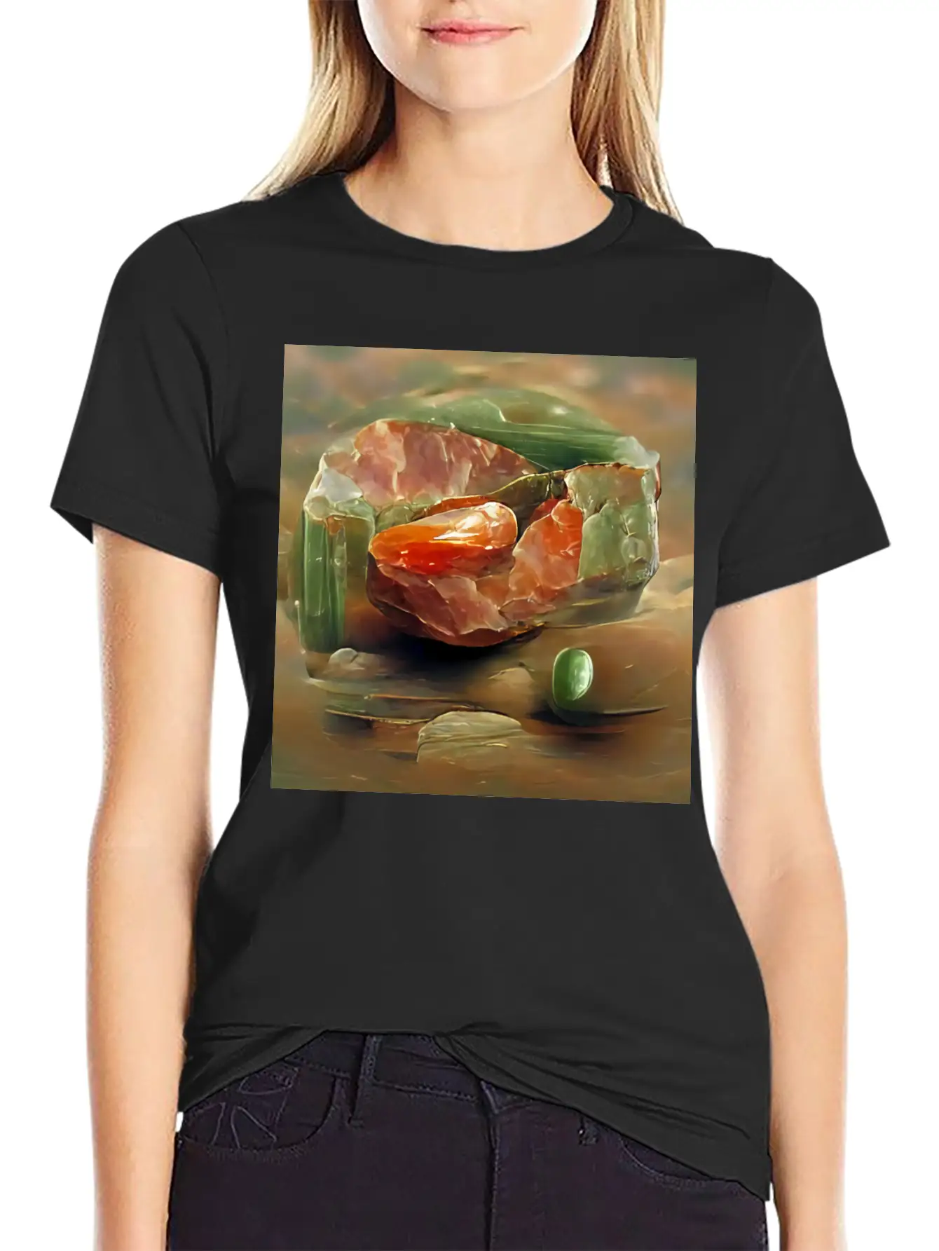 Unakite Crystal Gemstone Unisex Casual T-Shirt – Clean Design For Daily Comfort